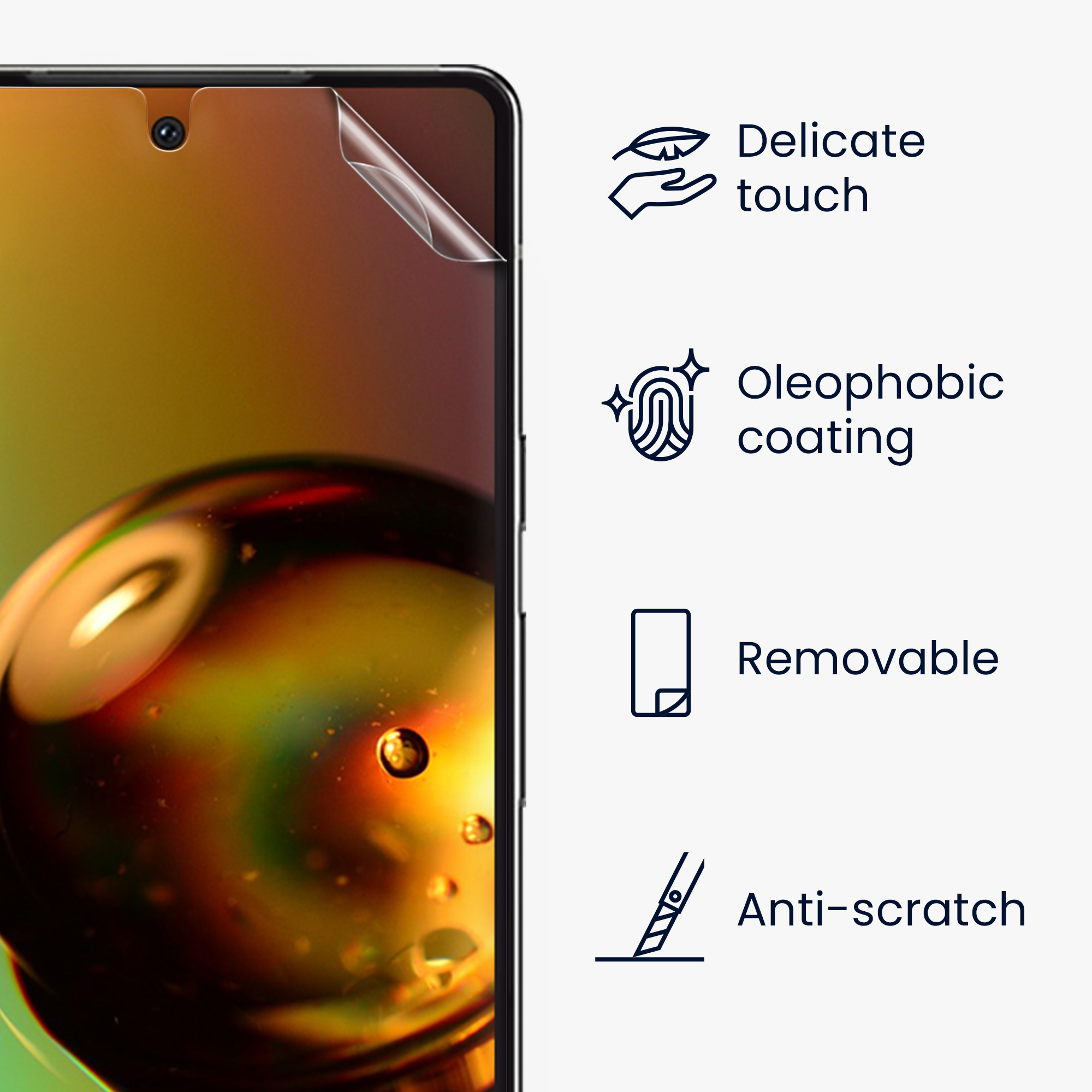 Silikonový kryt kwmobile pro Google Pixel 6 - 3x ultra-clear transparent phone films