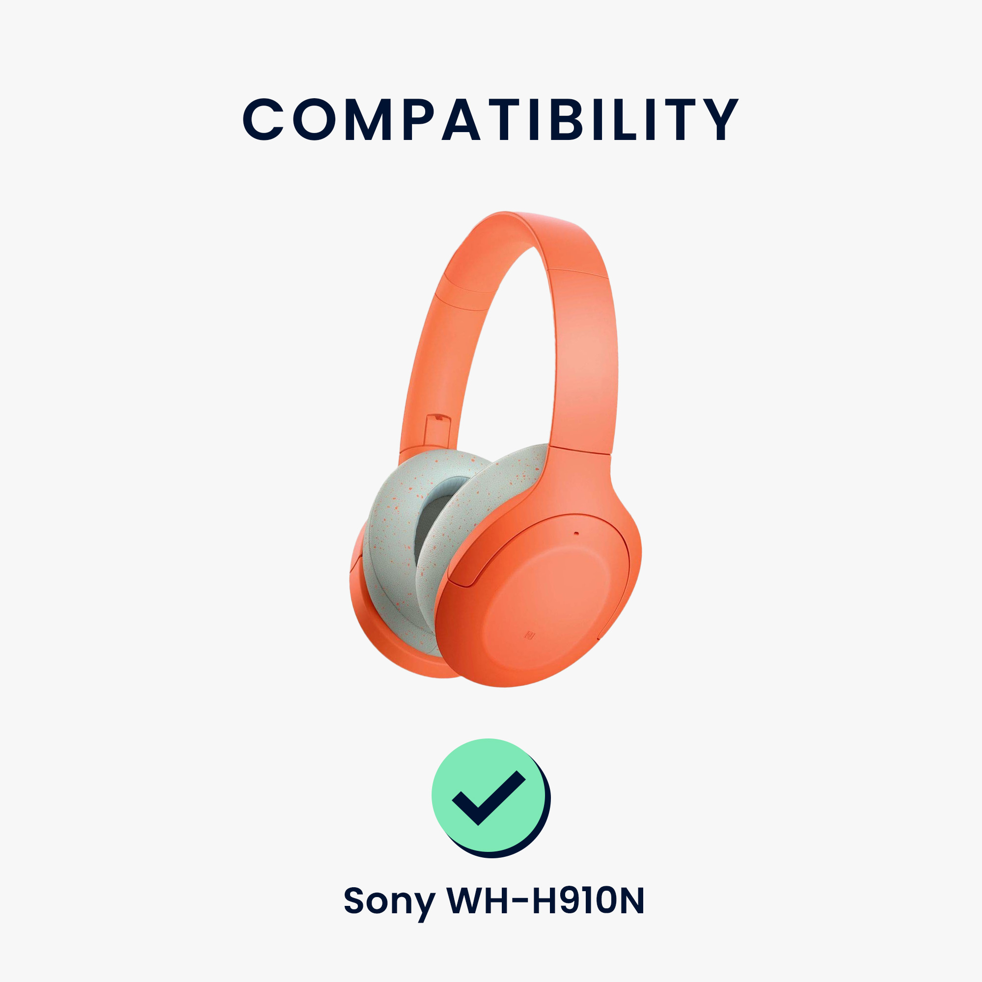 Náhradní náušníky kwmobile pro Sony WH-H910N, černá, 2 ks
