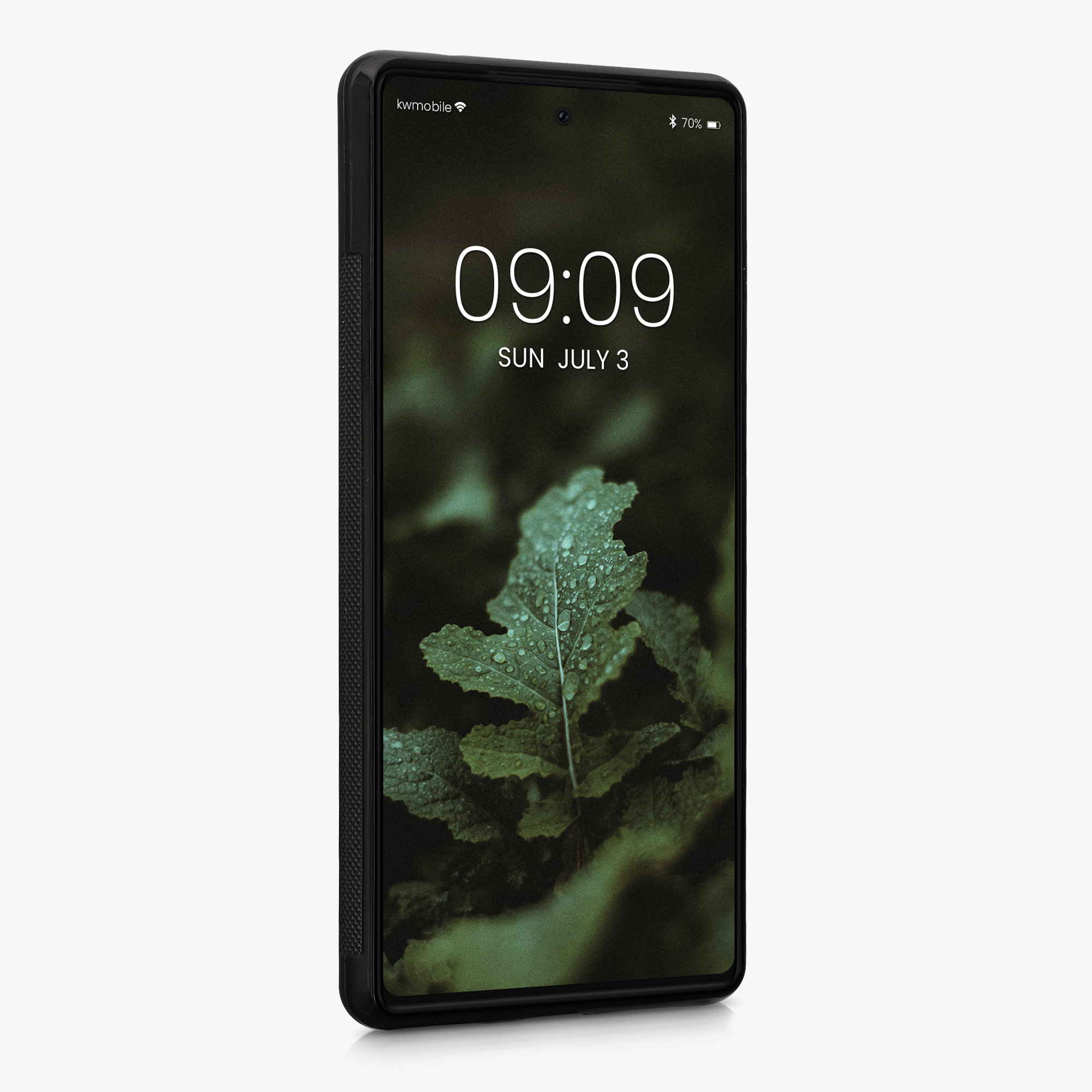 Dřevěný kryt pro Google Pixel 6a s nárazuvzdorným TPU rámečkem kwmobile ‑ tmavě hnědá