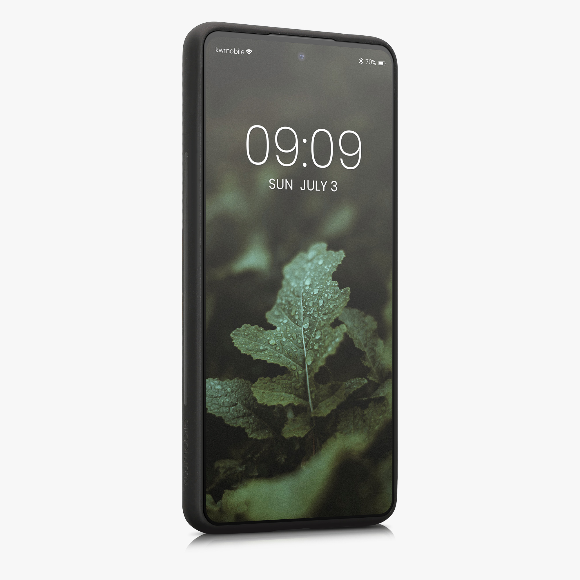 Dřevěný kryt na mobil Samsung Galaxy A53 5G kwmobile TPU rámeček Tmavě hnědá