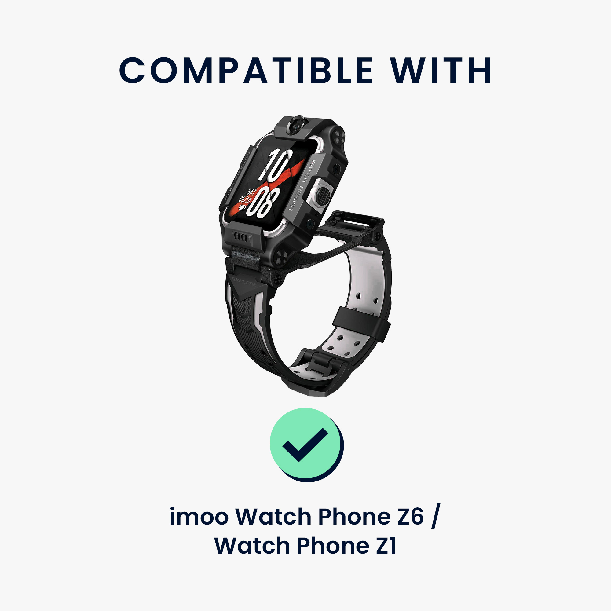 Náhradní nabíjecí kabel hodinky imoo Watch Phone Z6 USB černá kwmobile