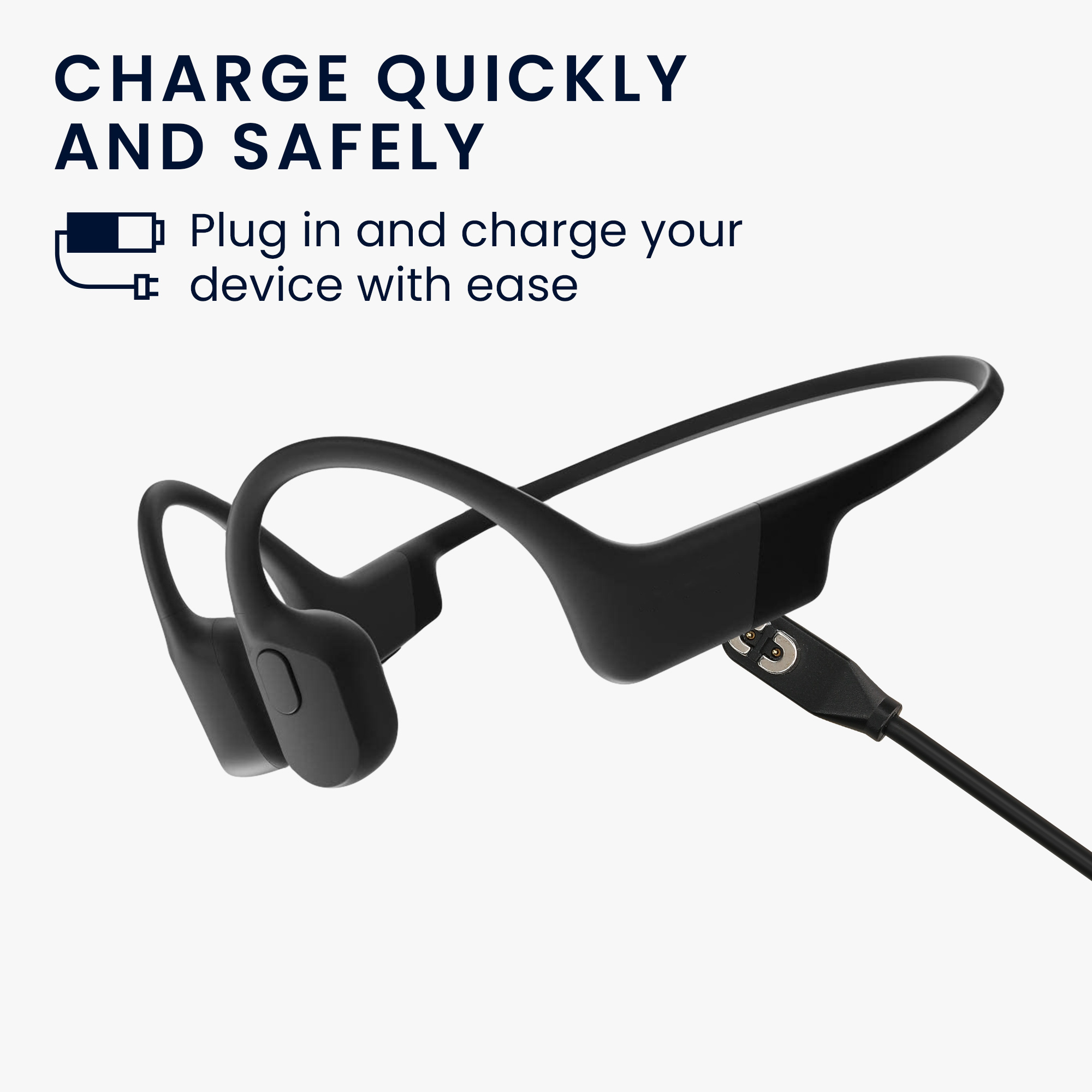 Nabíjecí kabel AfterShokz Aeropex AS800 / OpenComm ASC100SG kwmobile USB-A černý