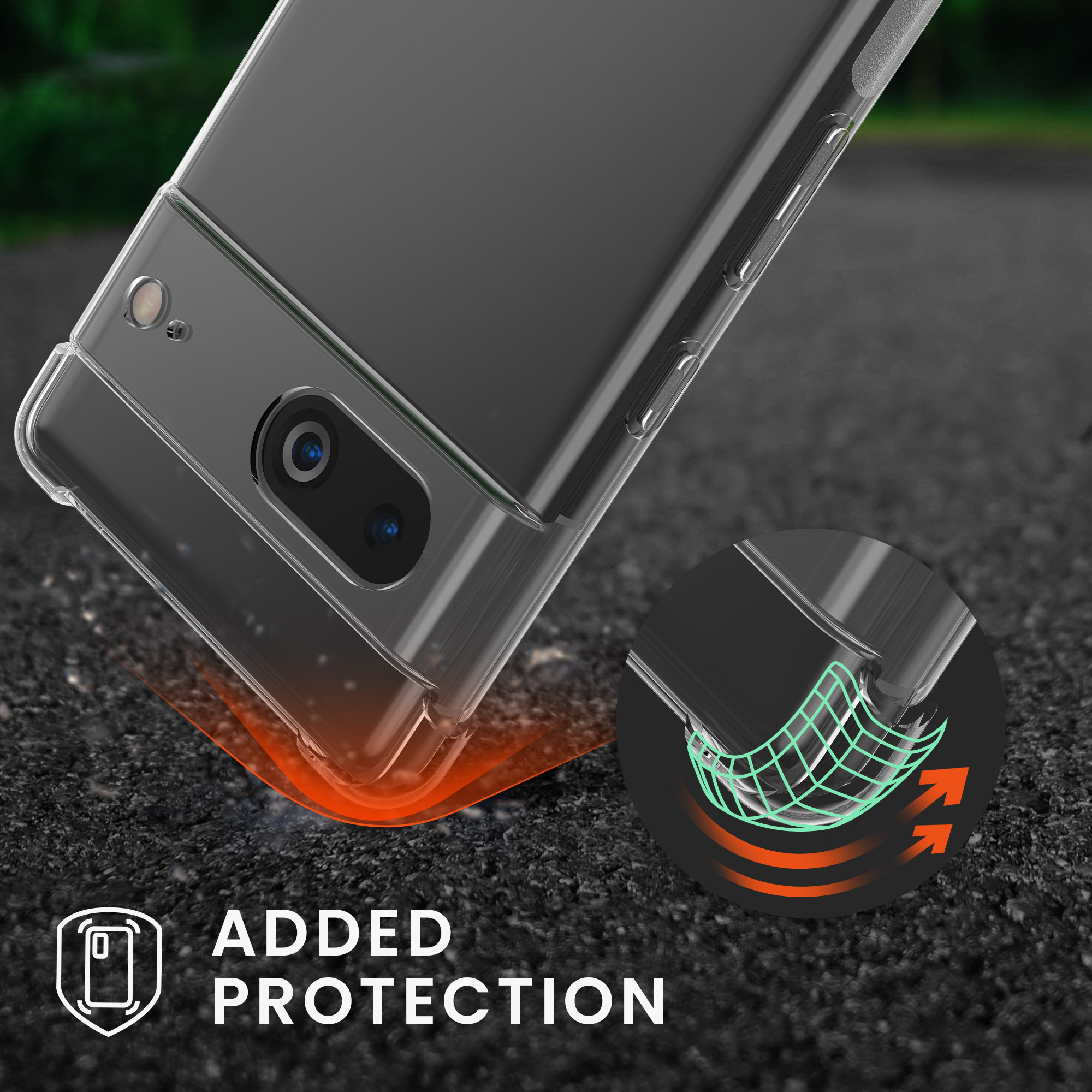 Pouzdro s popruhem (crossbody) pro Google Pixel 7 kwmobile TPU - transparentní