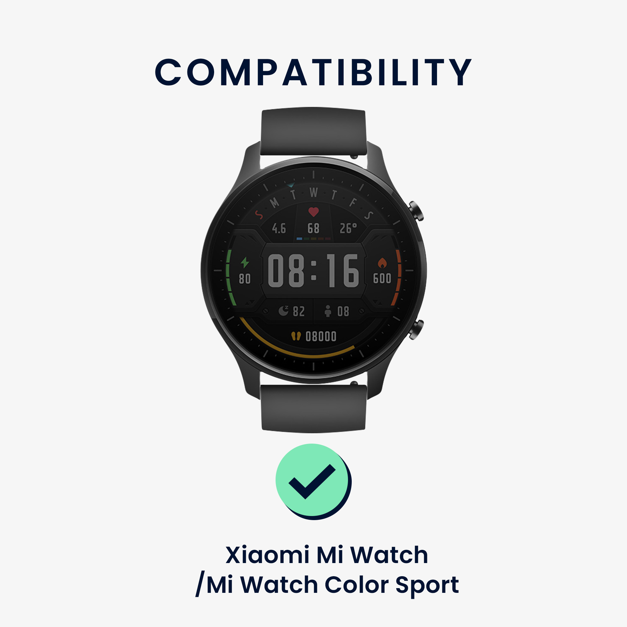 Řemínek kwmobile pro Xiaomi Mi Watch / Mi Watch Color Sport - Černá / béžová
