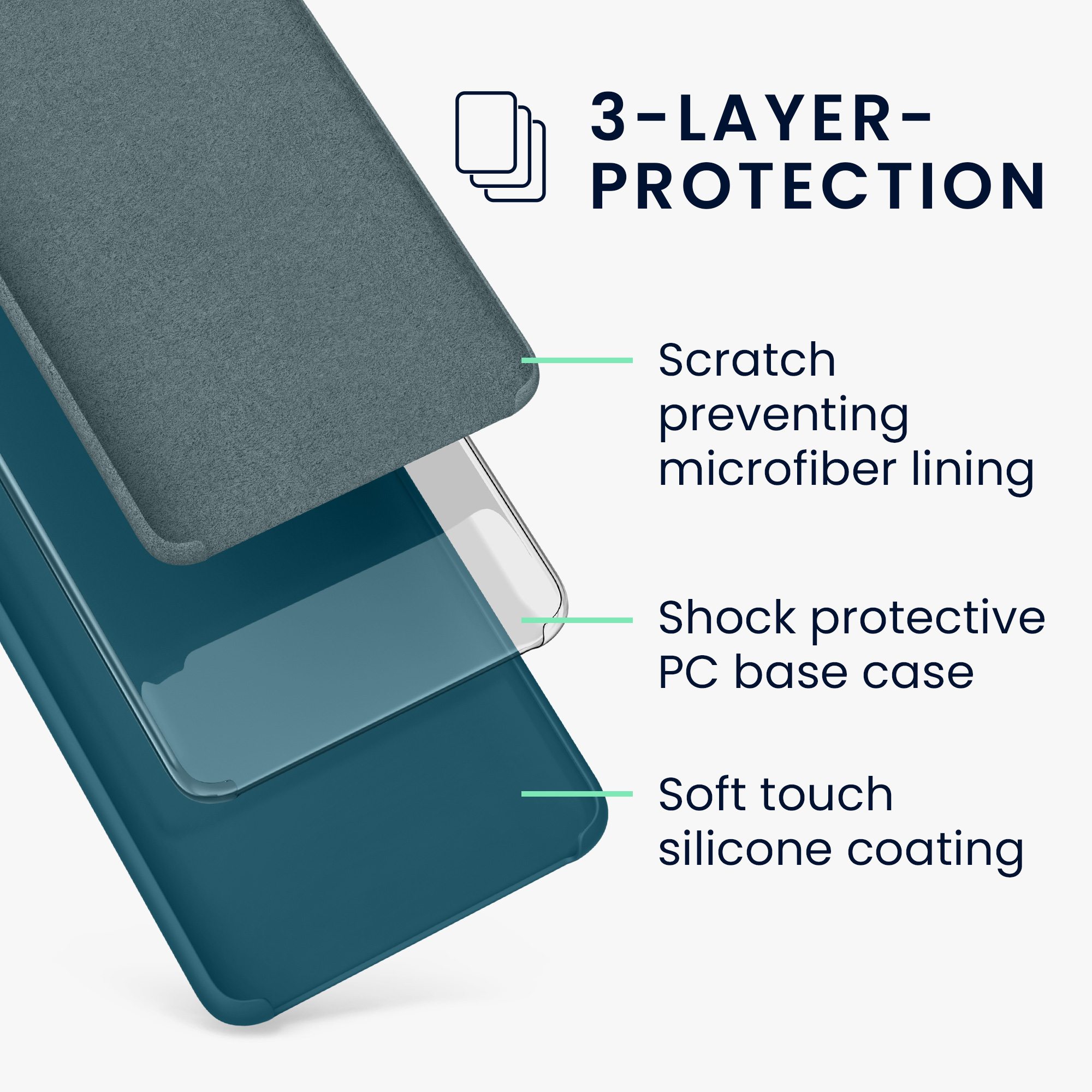 Silikonový kryt kwmobile pro Motorola Moto G52 / Moto G82 5G - Petrolejová