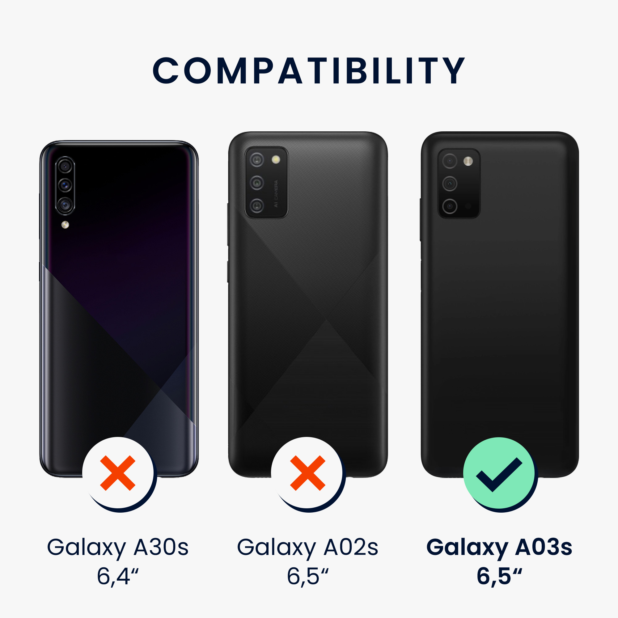 Crossbody kryt na mobil Samsung Galaxy A03s Case kwmobile petrolejový