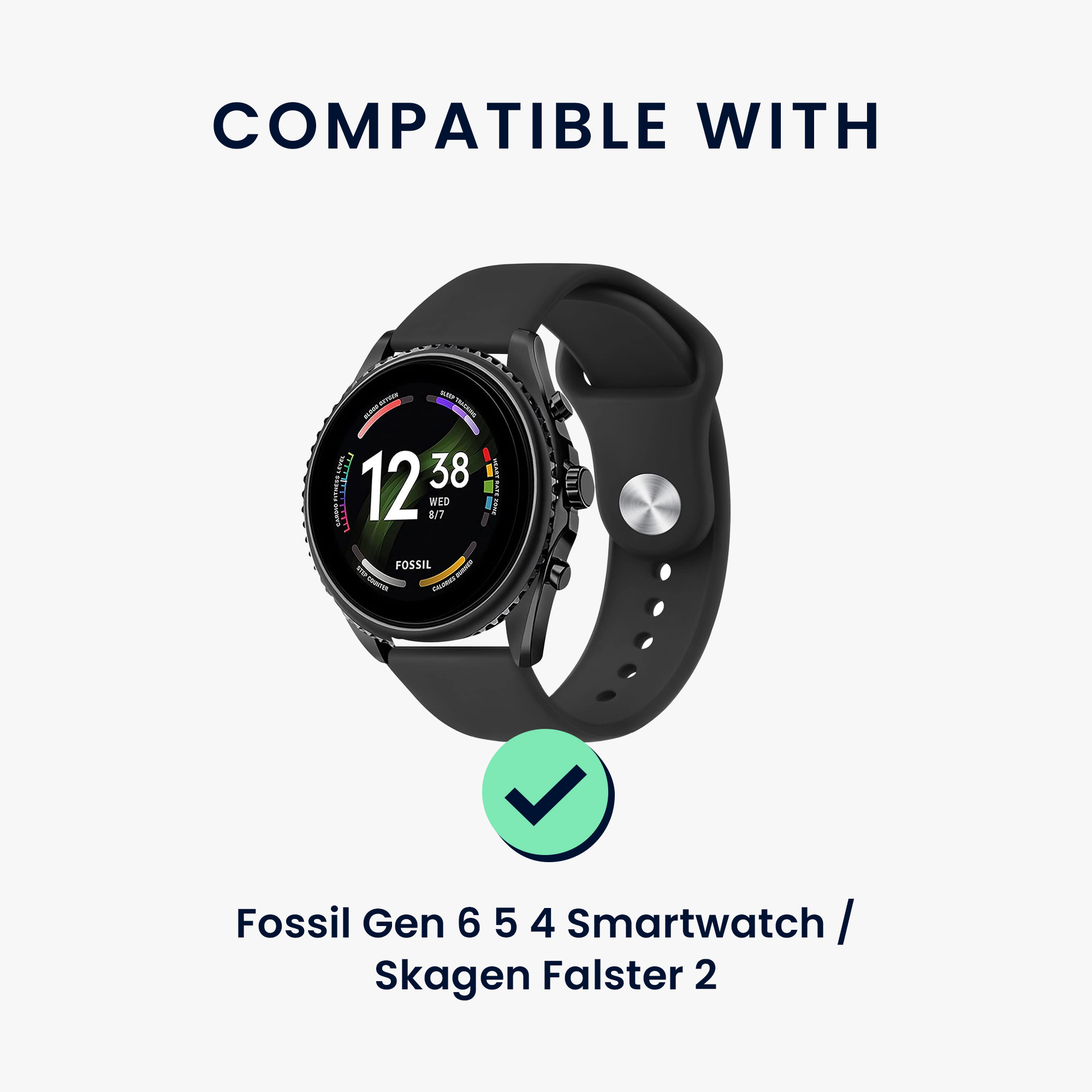 Nabíječka pro chytré hodinky kwmobile pro Fossil Gen 6 5 4 Smartwatch / Skagen… - bílá