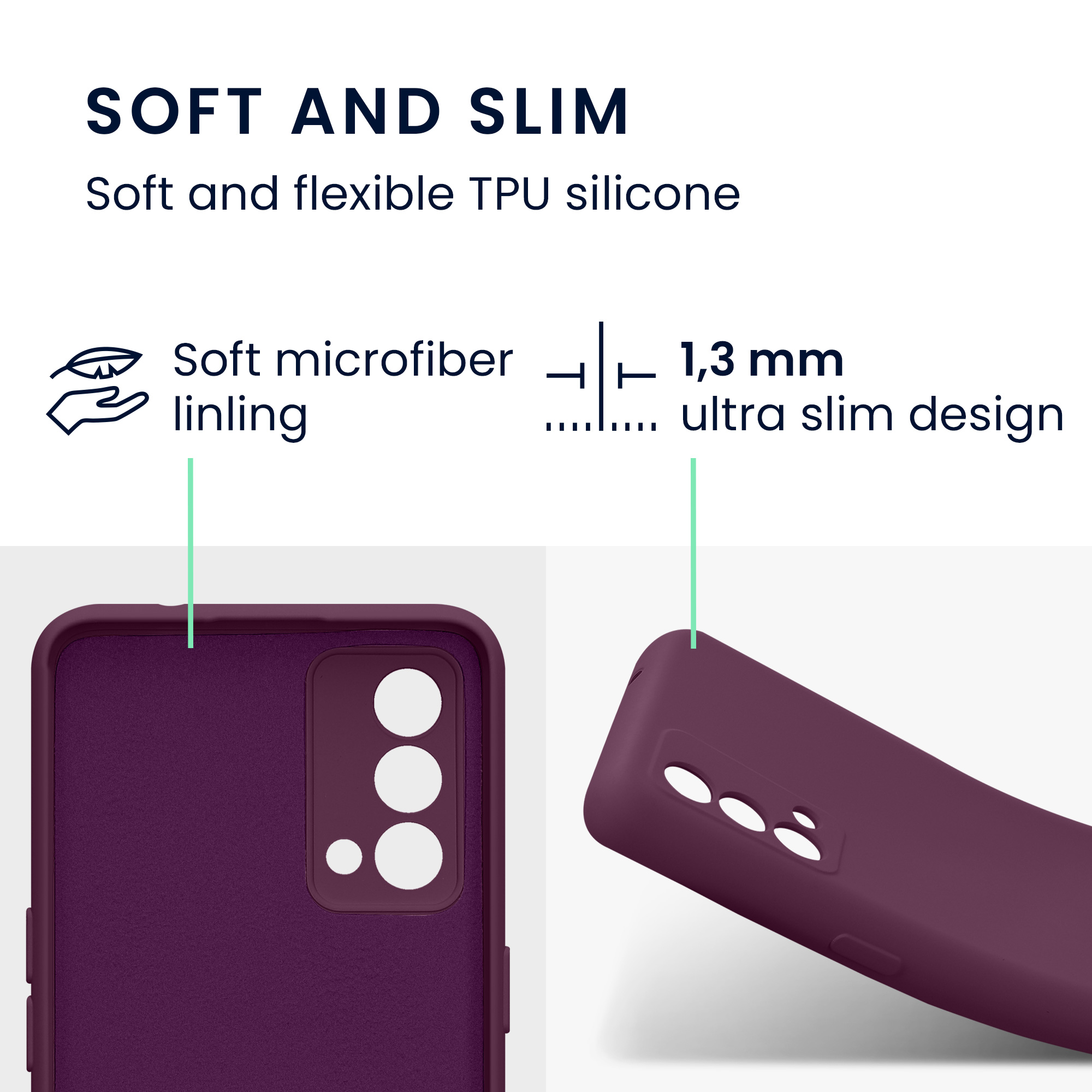 Kryt kwmobile pro Realme GT Master Edition - vínově fialová