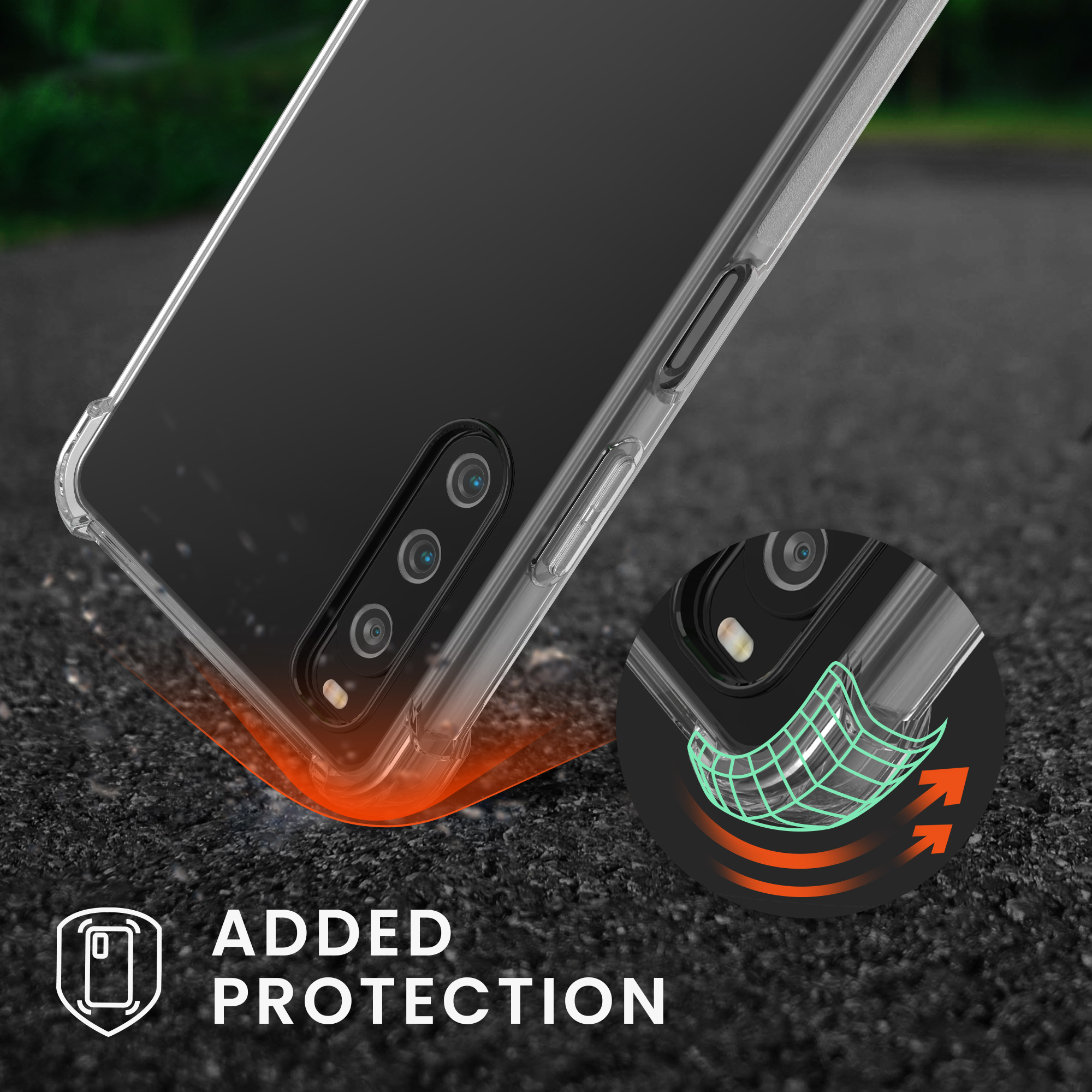 Pouzdro s popruhem (crossbody) pro Sony Xperia 10 IV kwmobile TPU - transparentní
