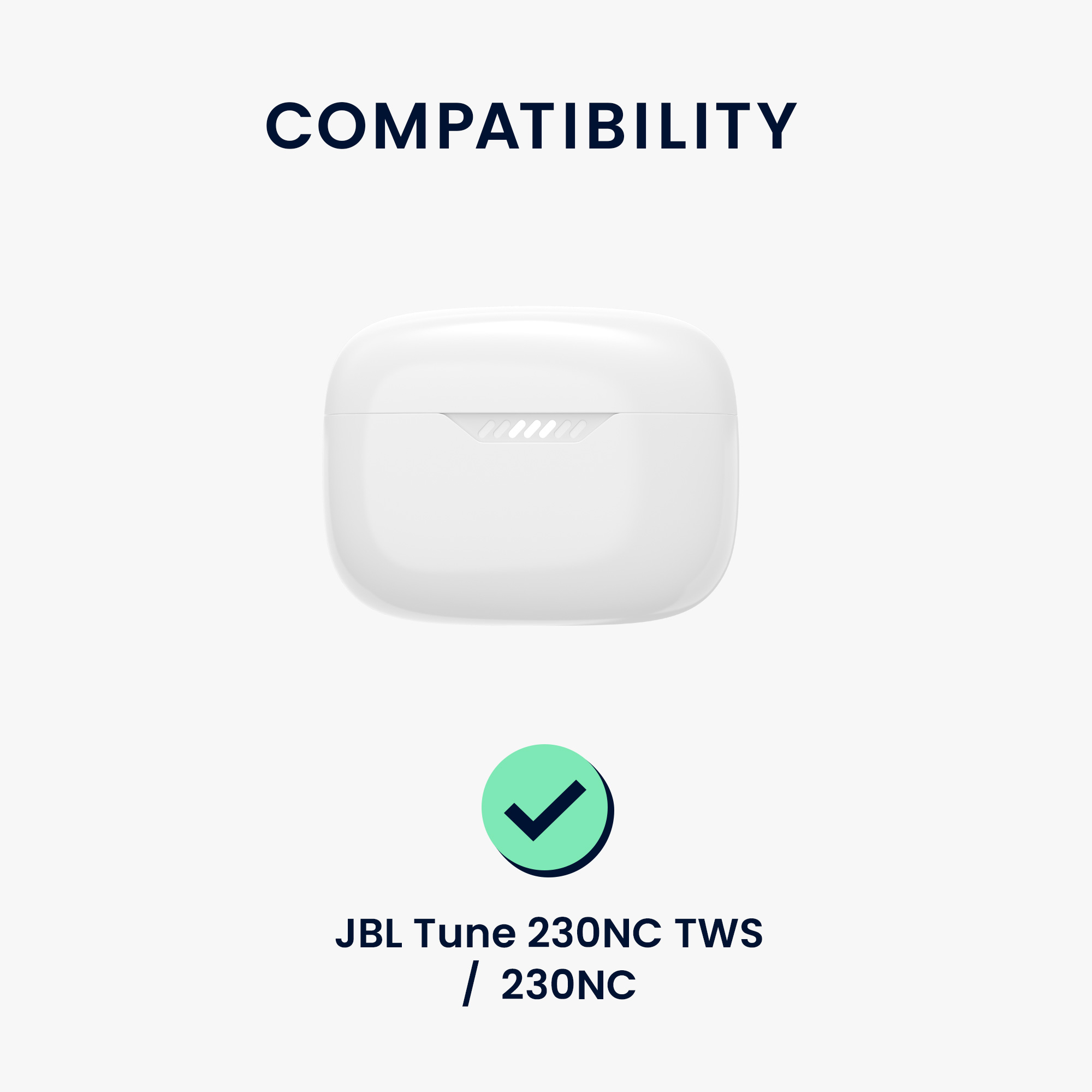 Pouzdro na sluchátka JBL Tune 230 NC TWS / T230NC / T235NC kwmobile - šedá/černá