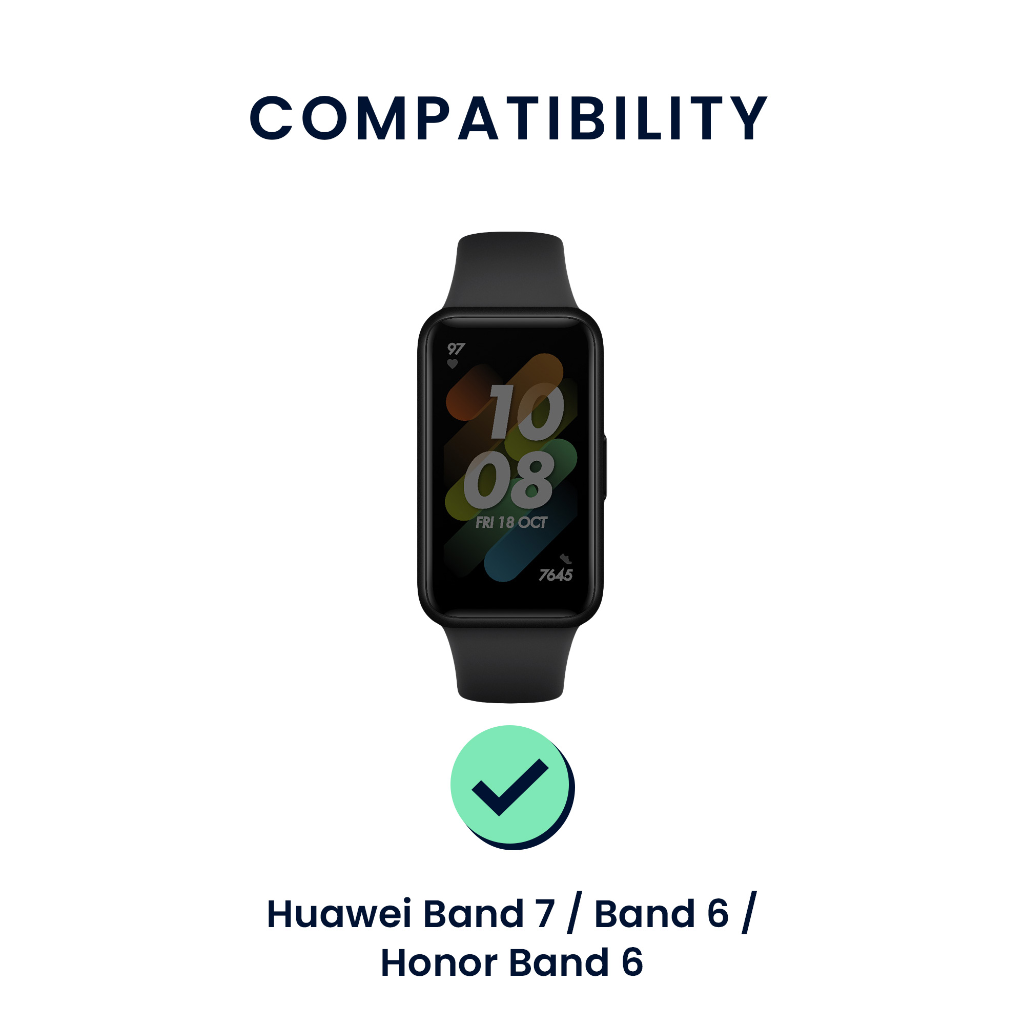 Sada řemínků na chytré hodinky Huawei Band 7 / Band 6 / Honor Band 6 2 ks černé