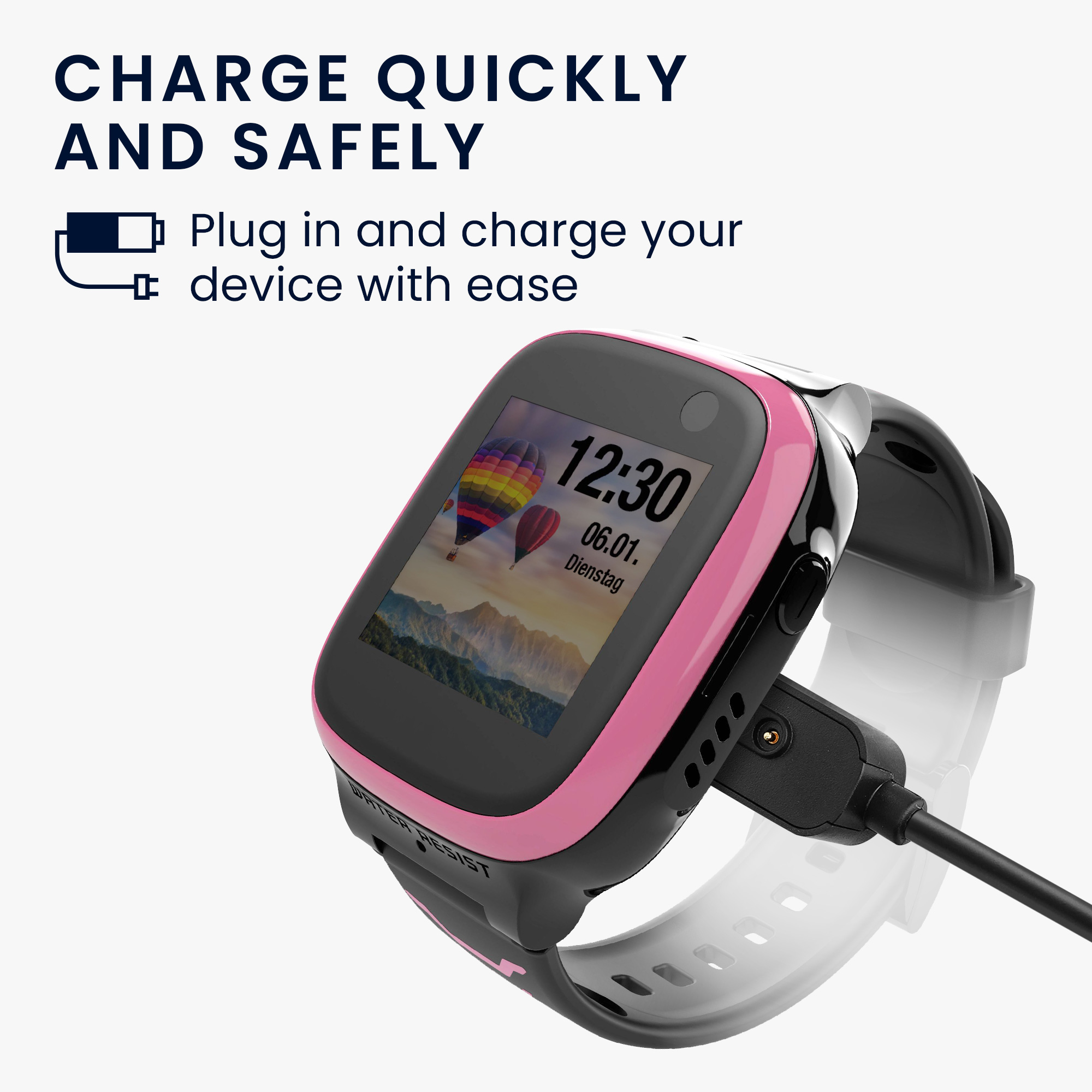Nabíjecí kabel kwmobile pro Xplora X5 / X5 Play / X4 - černá