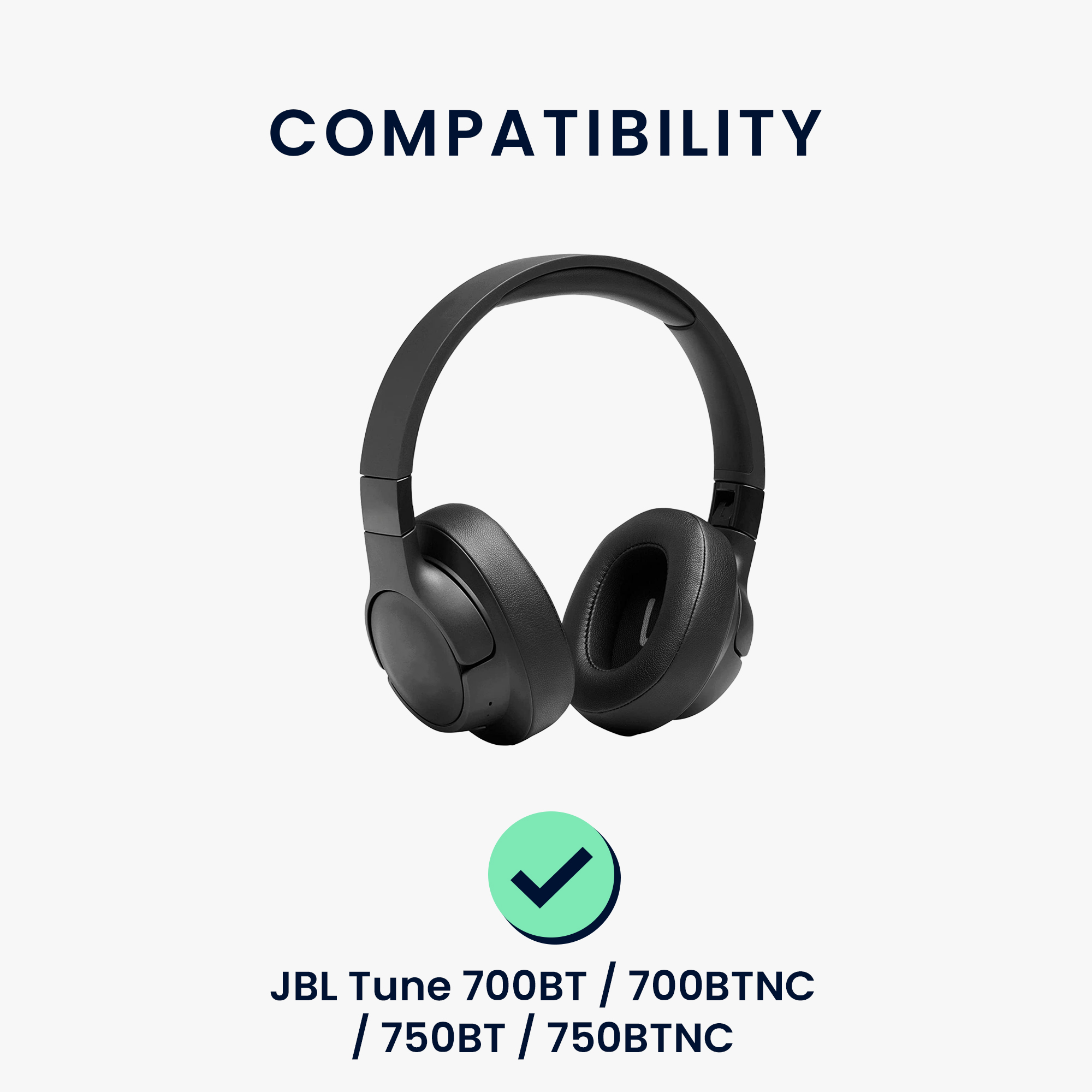 Náušníky kwmobile 2 ks pro JBL Tune 700BT / 700BTNC / 750BT / 750BTNC - černá