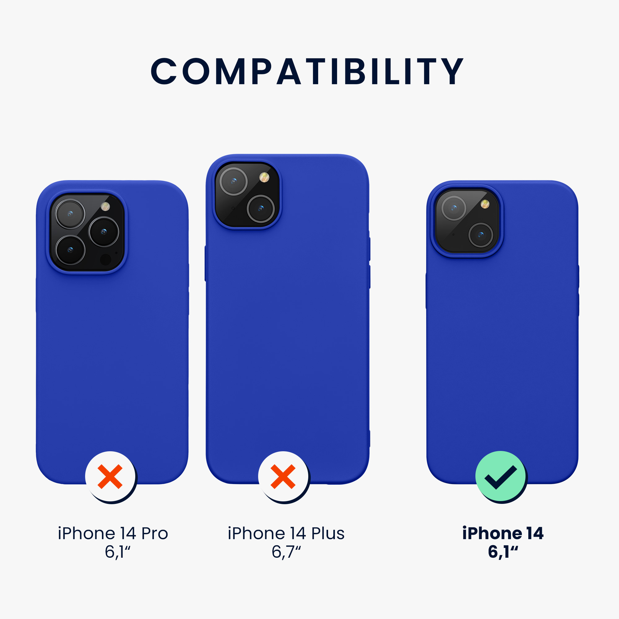Kryt kwmobile slim iPhone 14 modrá