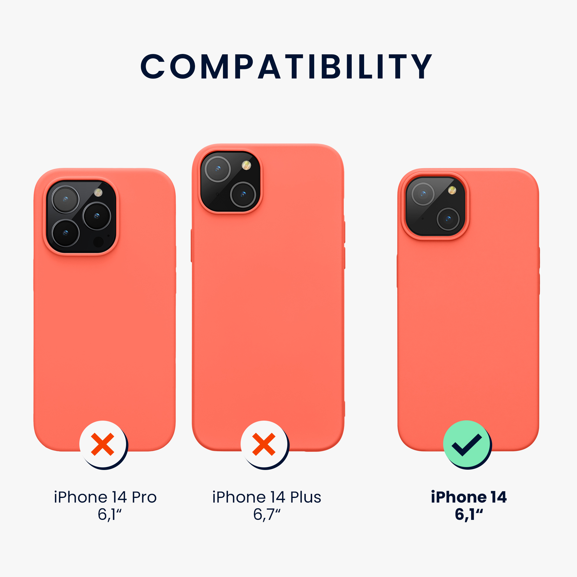 Kryt kwmobile slim iPhone 14 Vivid Coral