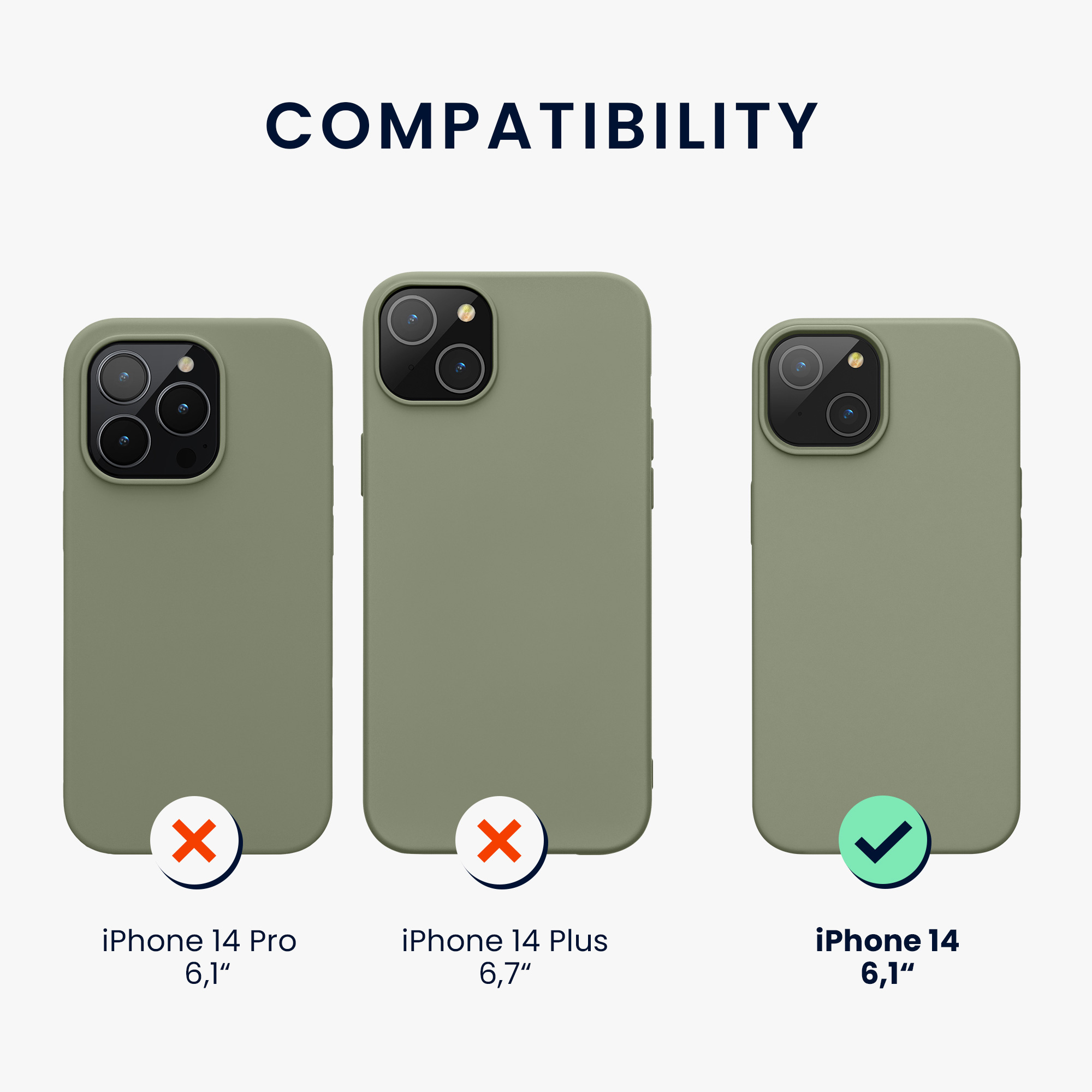 Kryt kwmobile slim iPhone 14 zelená