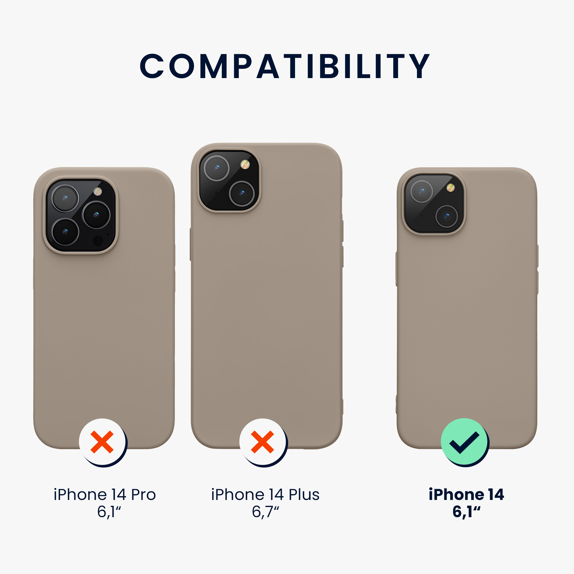 Kryt kwmobile slim iPhone 14 Taupe