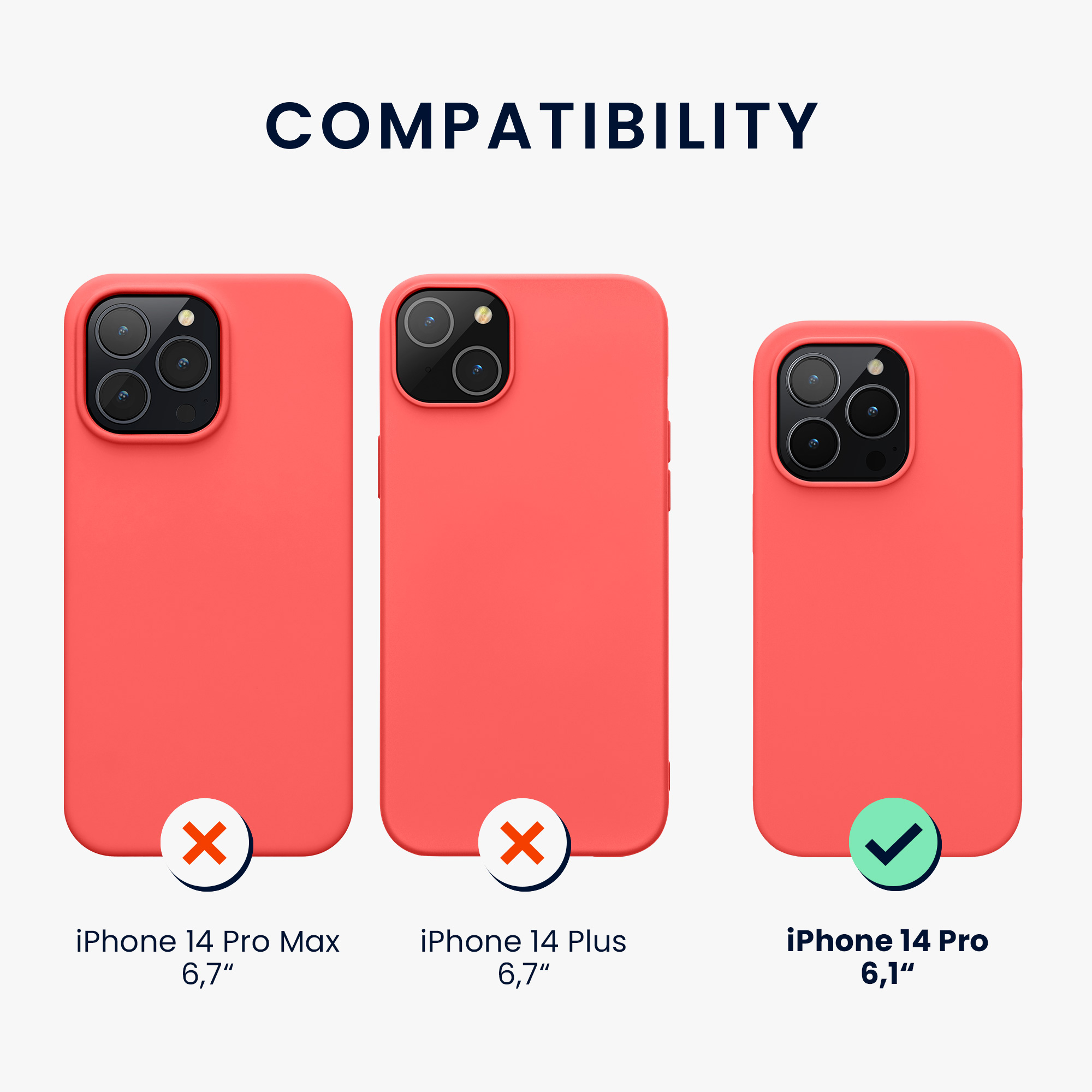 Pouzdro pro iPhone 14 Pro kwmobile tenké silikonové - neonově korálová