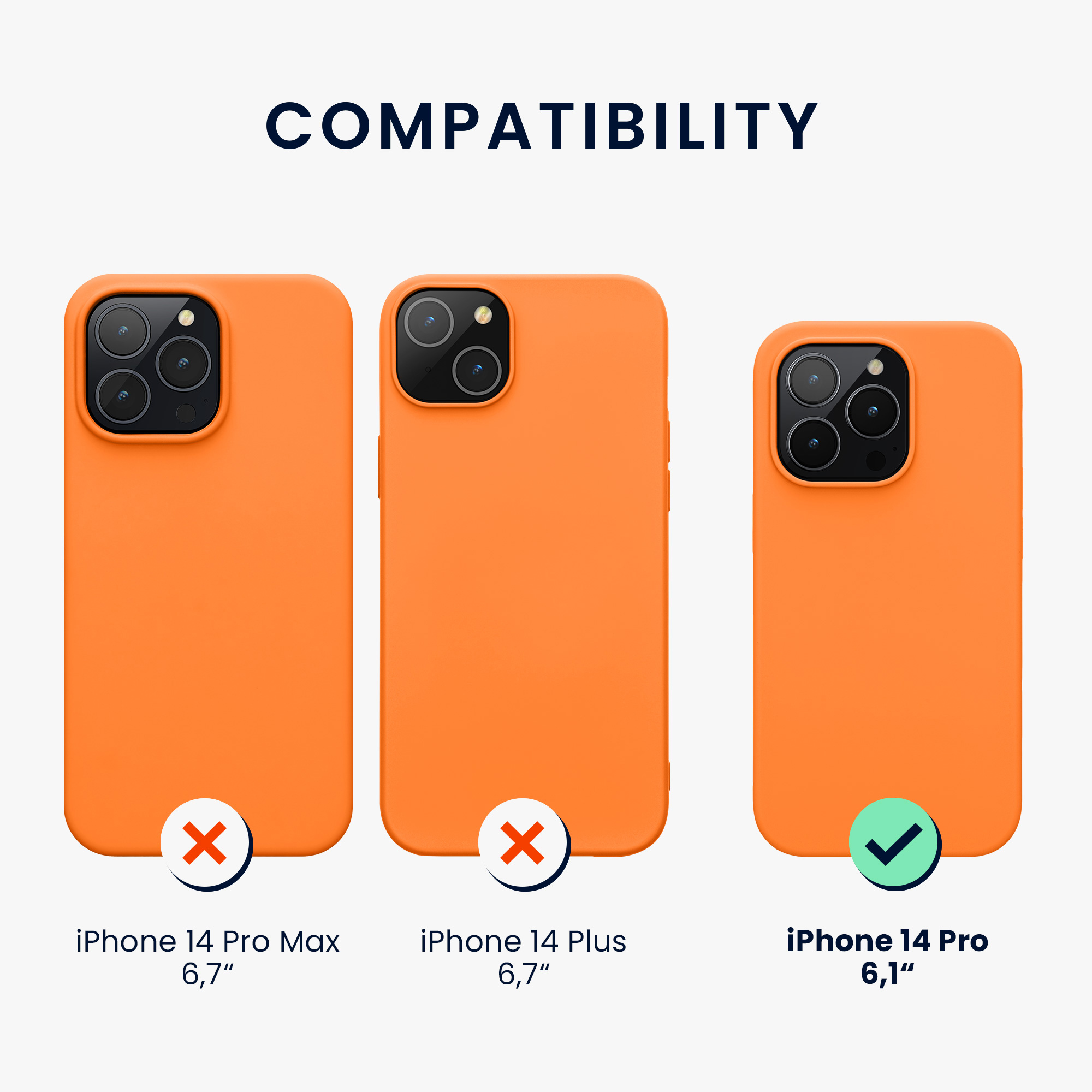 Kryt kwmobile slim iPhone 14 Pro oranžová