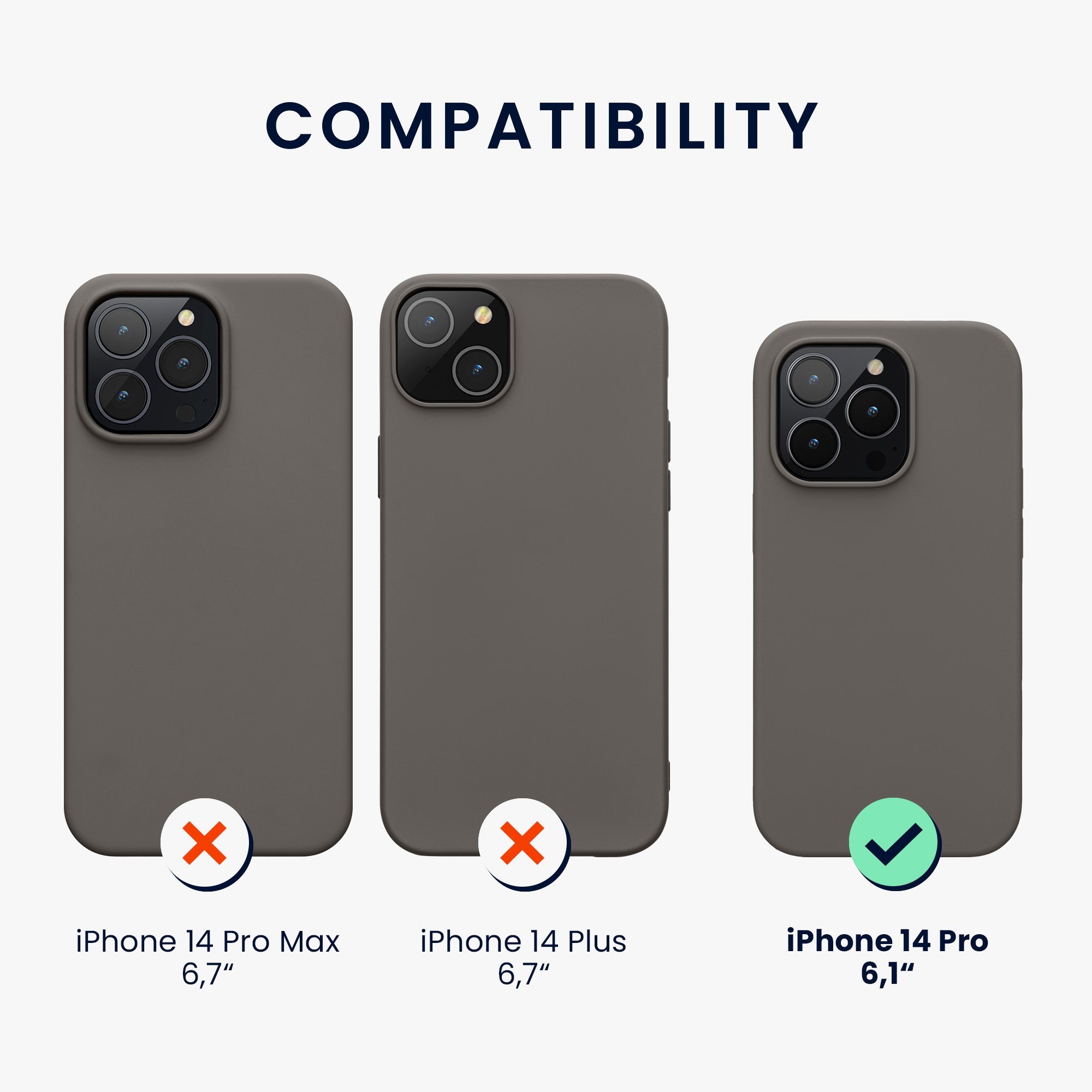 Kryt kwmobile slim iPhone 14 Pro Stone Dust
