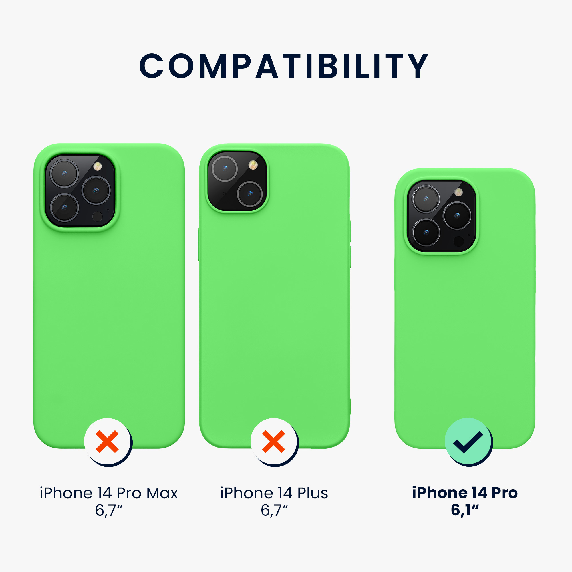 Kryt kwmobile slim iPhone 14 Pro limetkově zelená