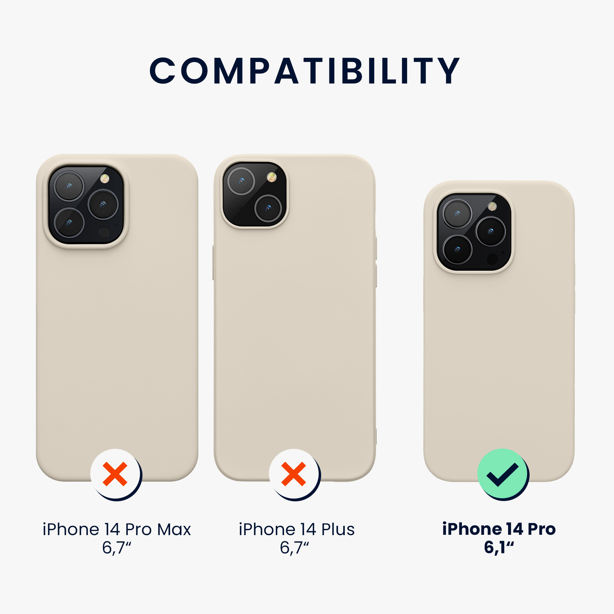 Kryt kwmobile slim iPhone 14 Pro Cream
