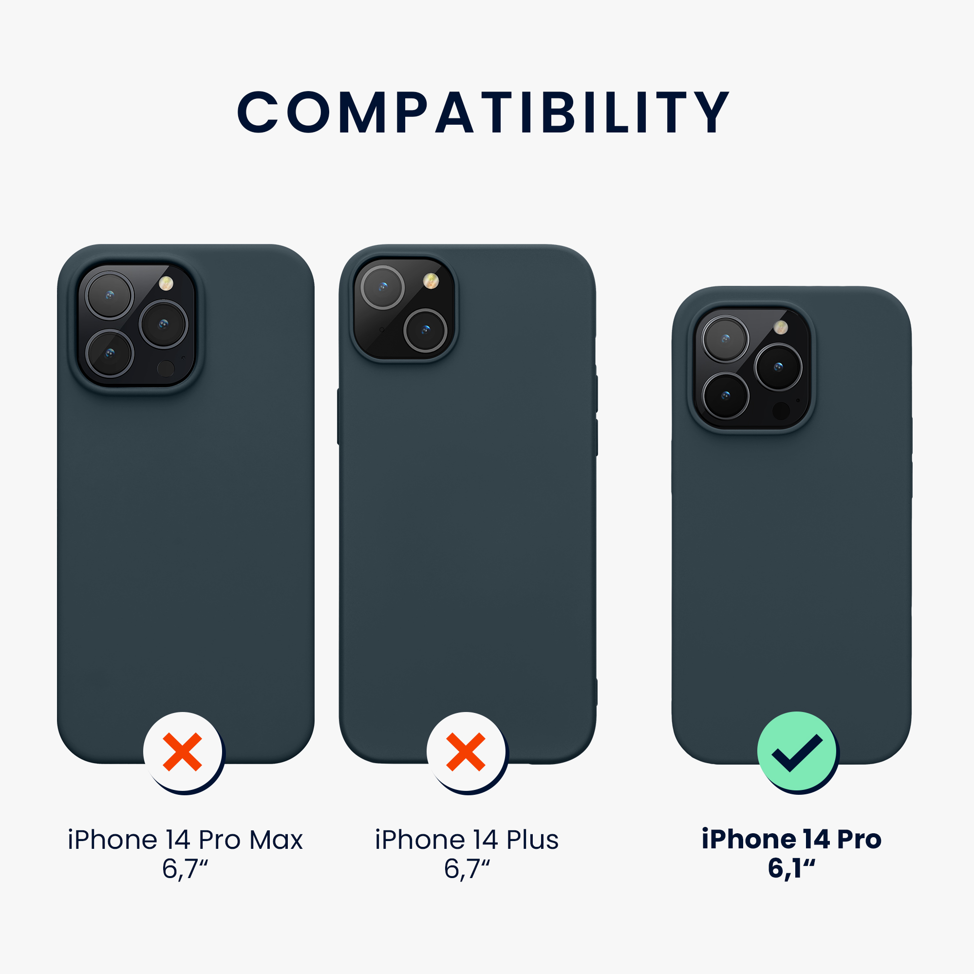 Kryt kwmobile slim iPhone 14 Pro tmavě šedá