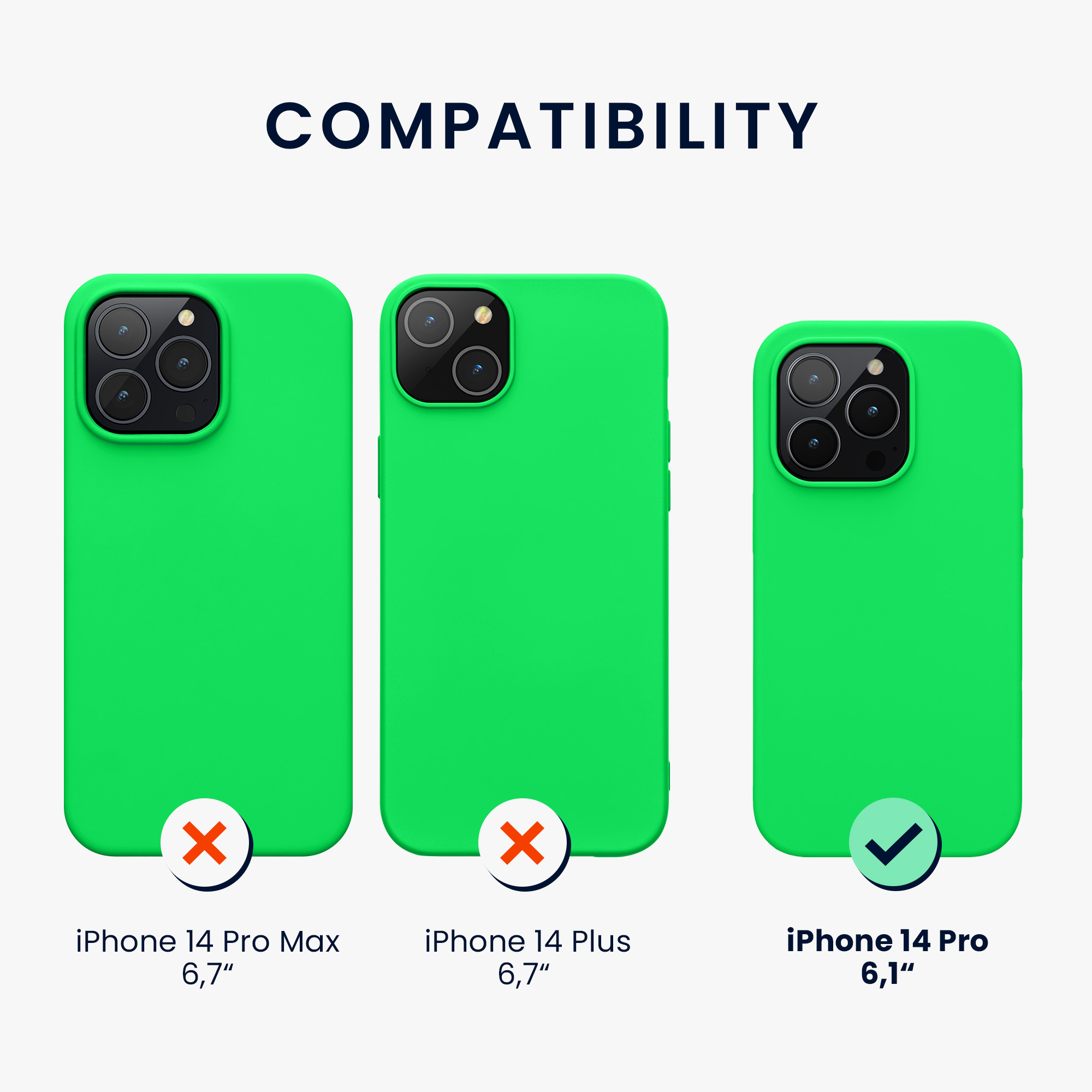 Kryt kwmobile slim iPhone 14 Pro zelená