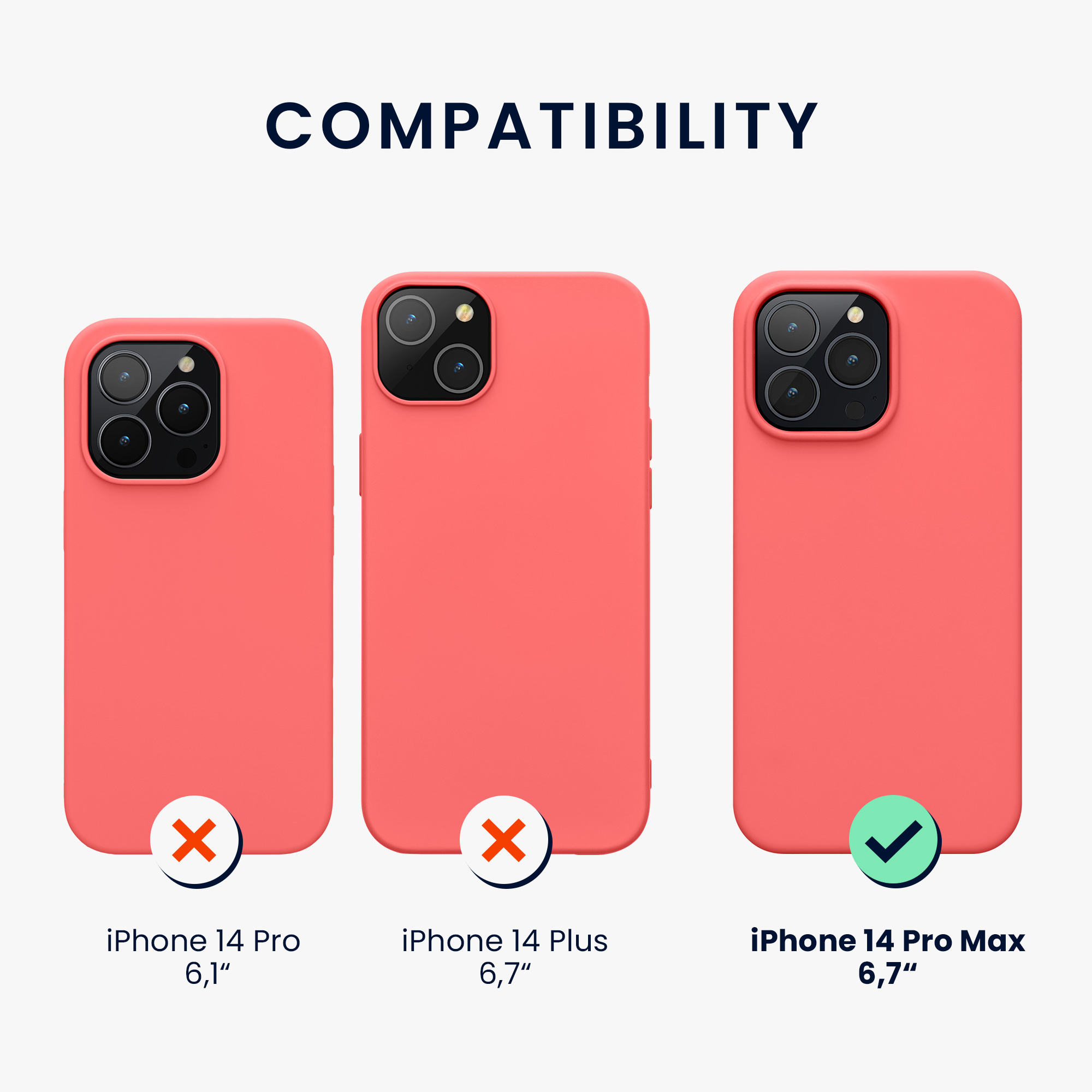 Kryt kwmobile slim iPhone 14 Pro Max Neon Coral