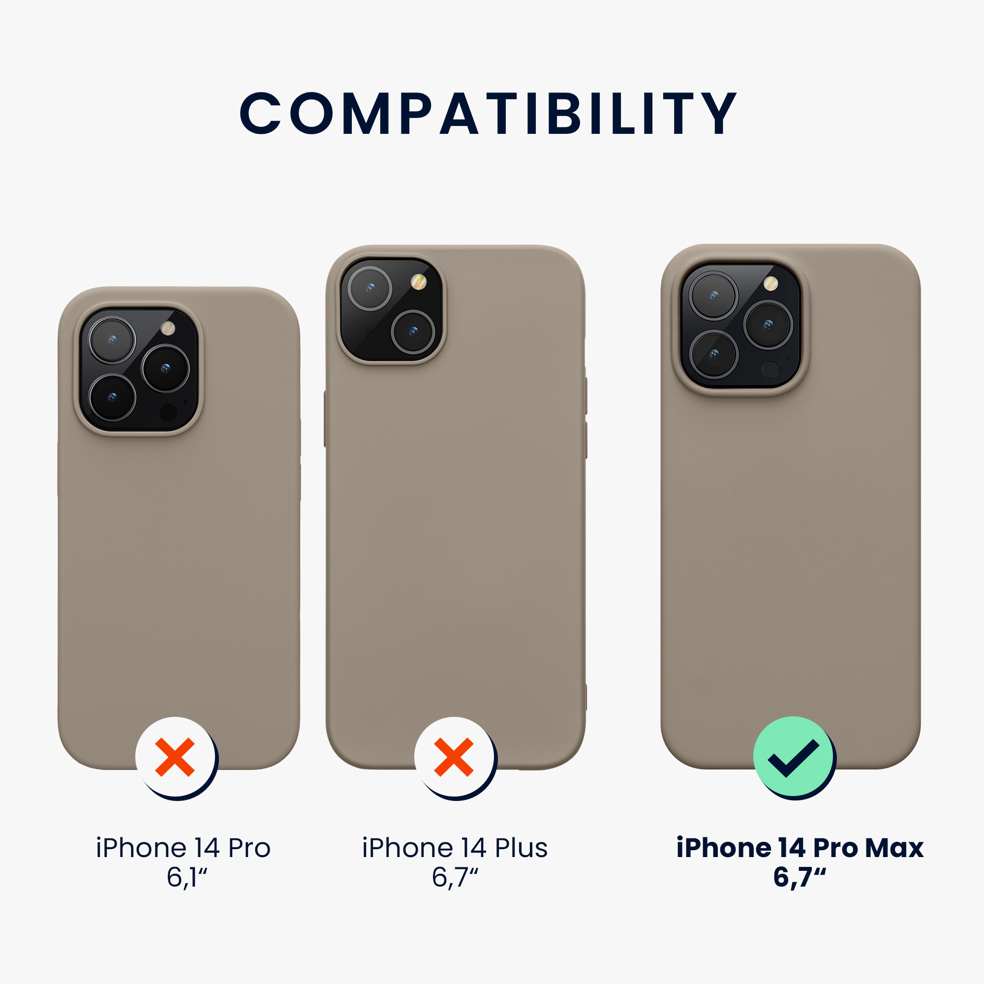 Kryt kwmobile slim iPhone 14 Pro Max Stone Dust