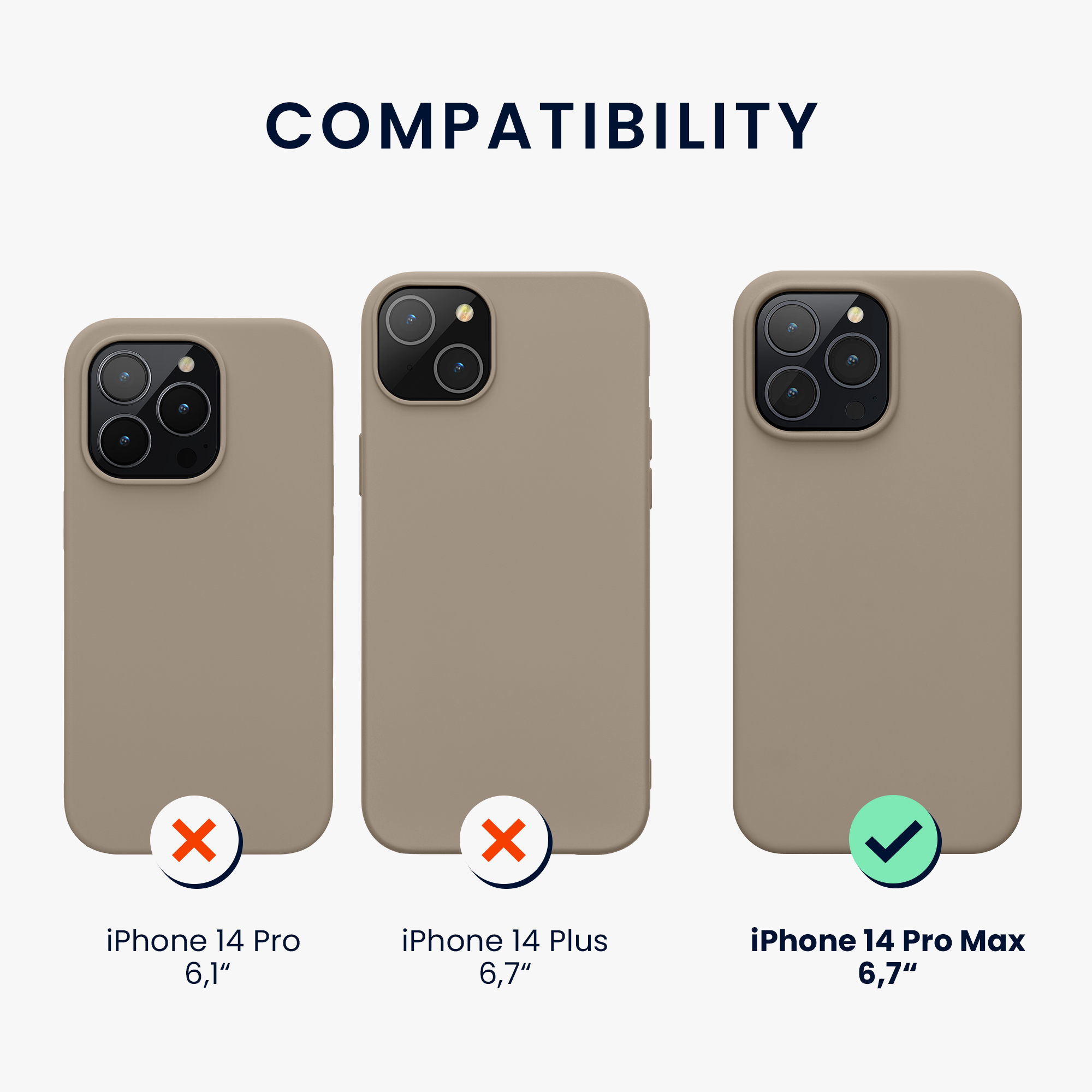 Kryt kwmobile slim iPhone 14 Pro Max Taupe