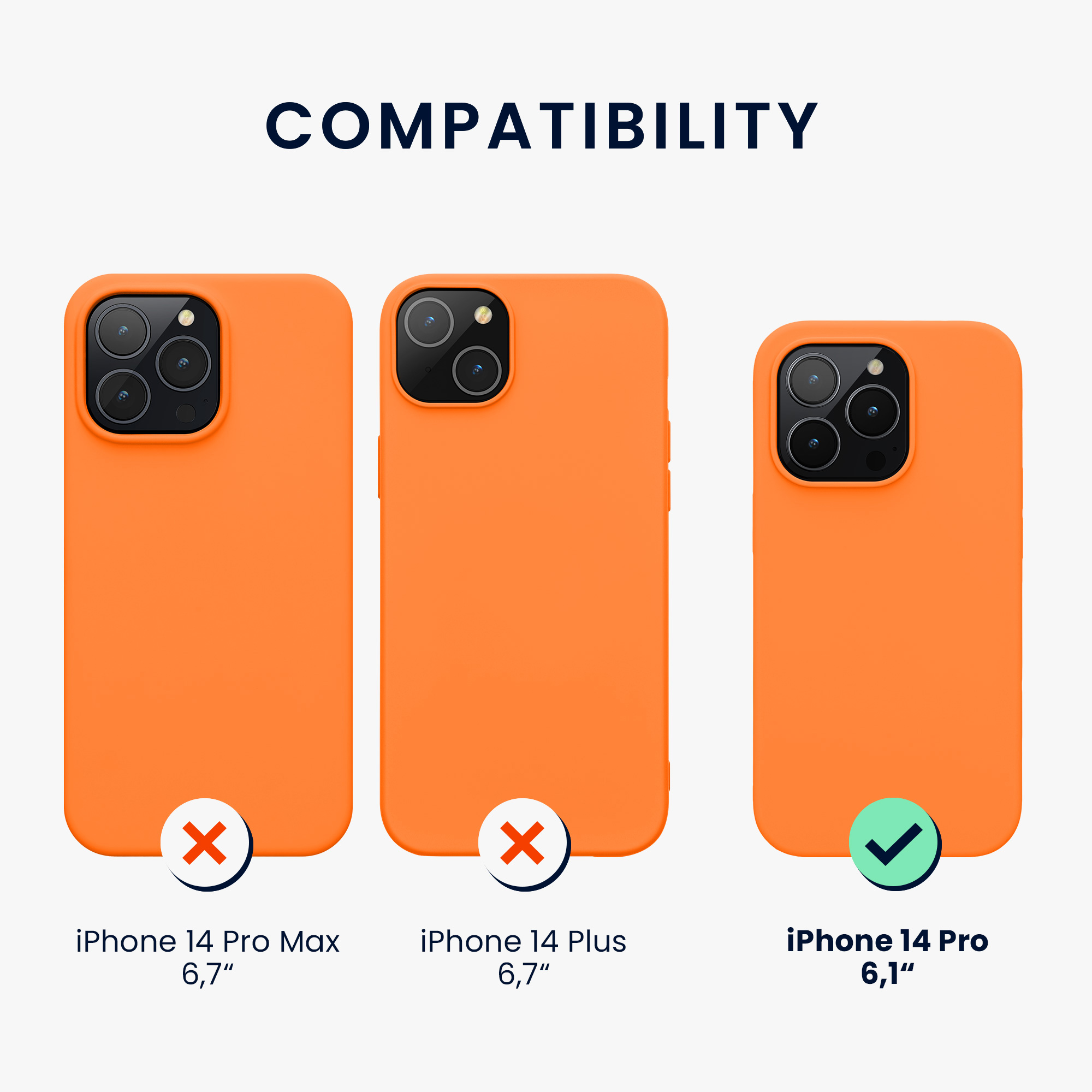 Nabíječka kwmobile slim soft-touch iPhone 14 Pro oranžová