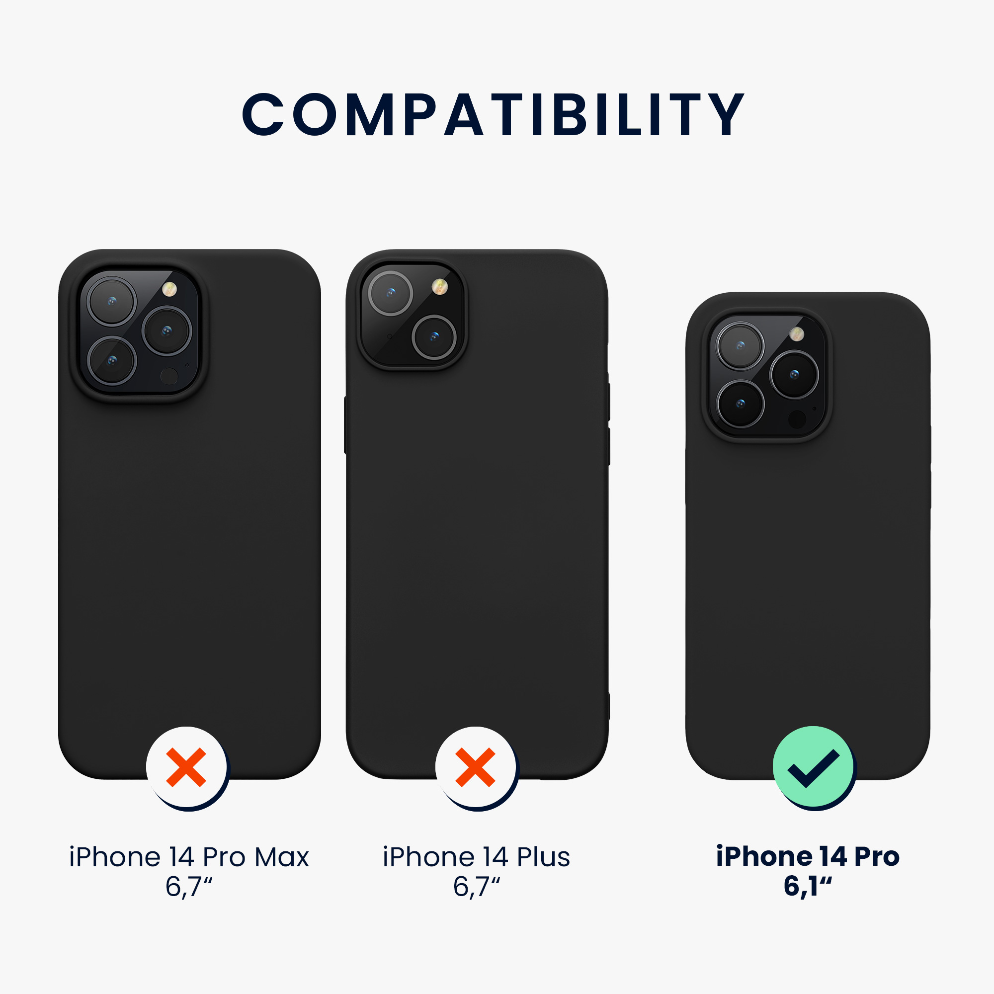 Pouzdro pro iPhone 14 Pro kwmobile tenké silikonové - matná černá