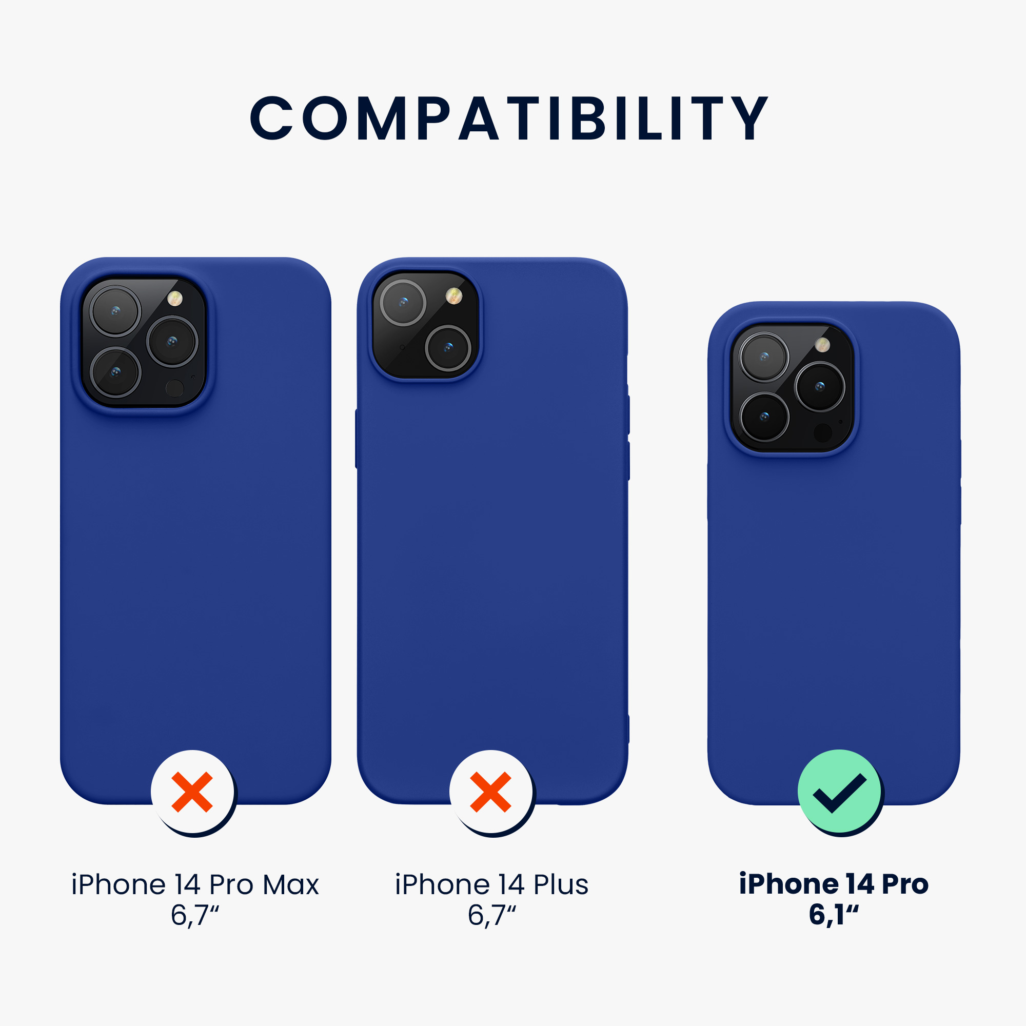 Pouzdro pro iPhone 14 Pro kwmobile tenké silikonové - baltská modrá