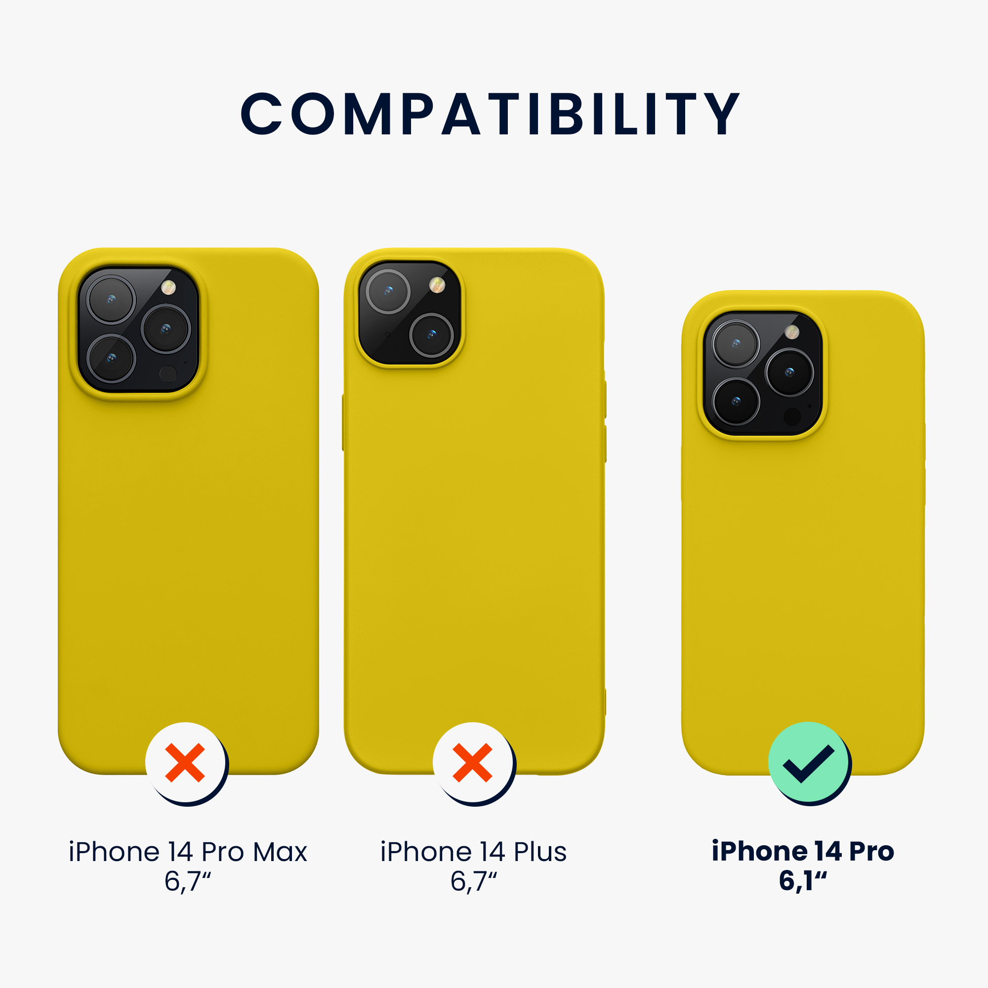 Pouzdro pro iPhone 14 Pro kwmobile tenké silikonové - zářivě žlutá