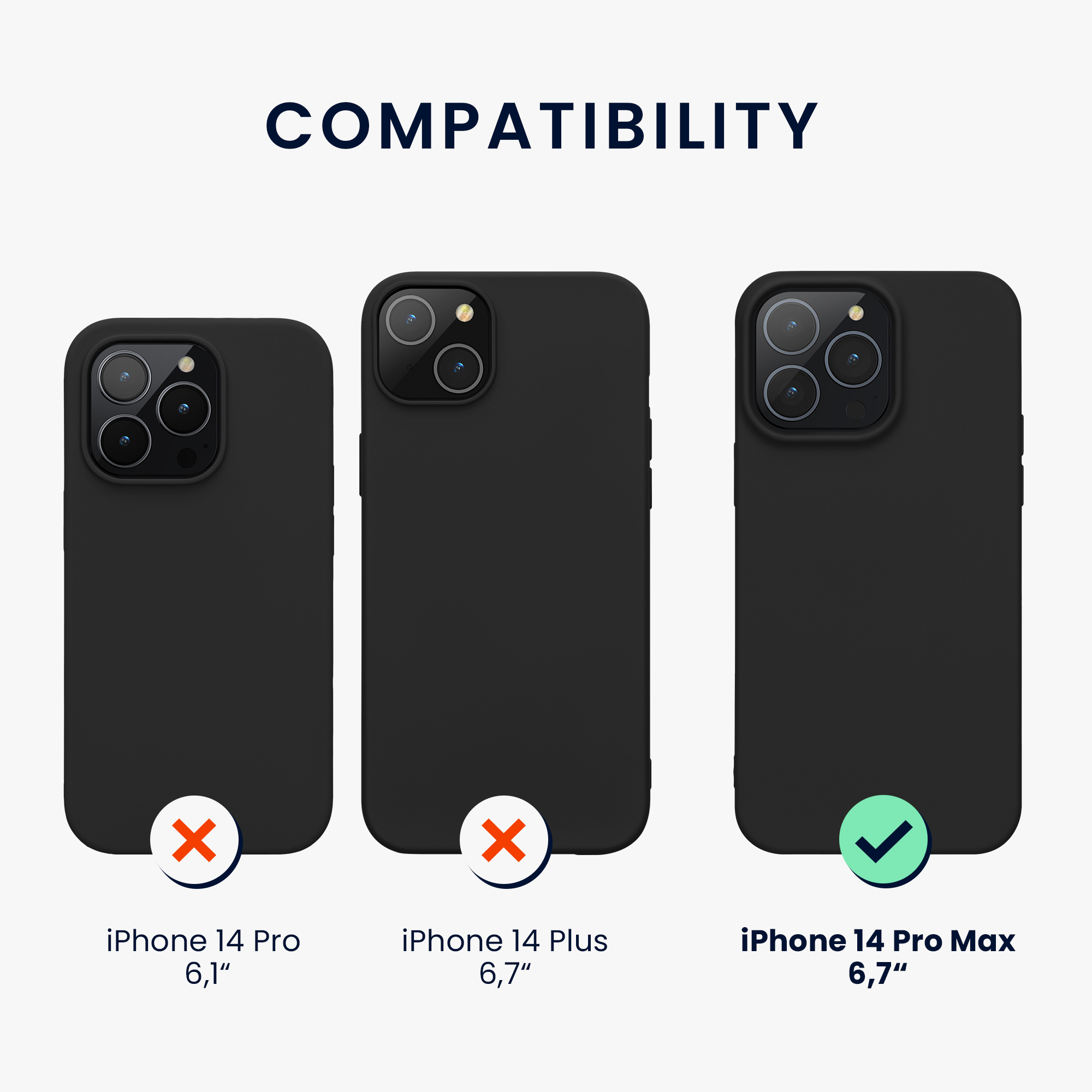 Nabíječka kwmobile slim soft-touch iPhone 14 Pro Max matná černá