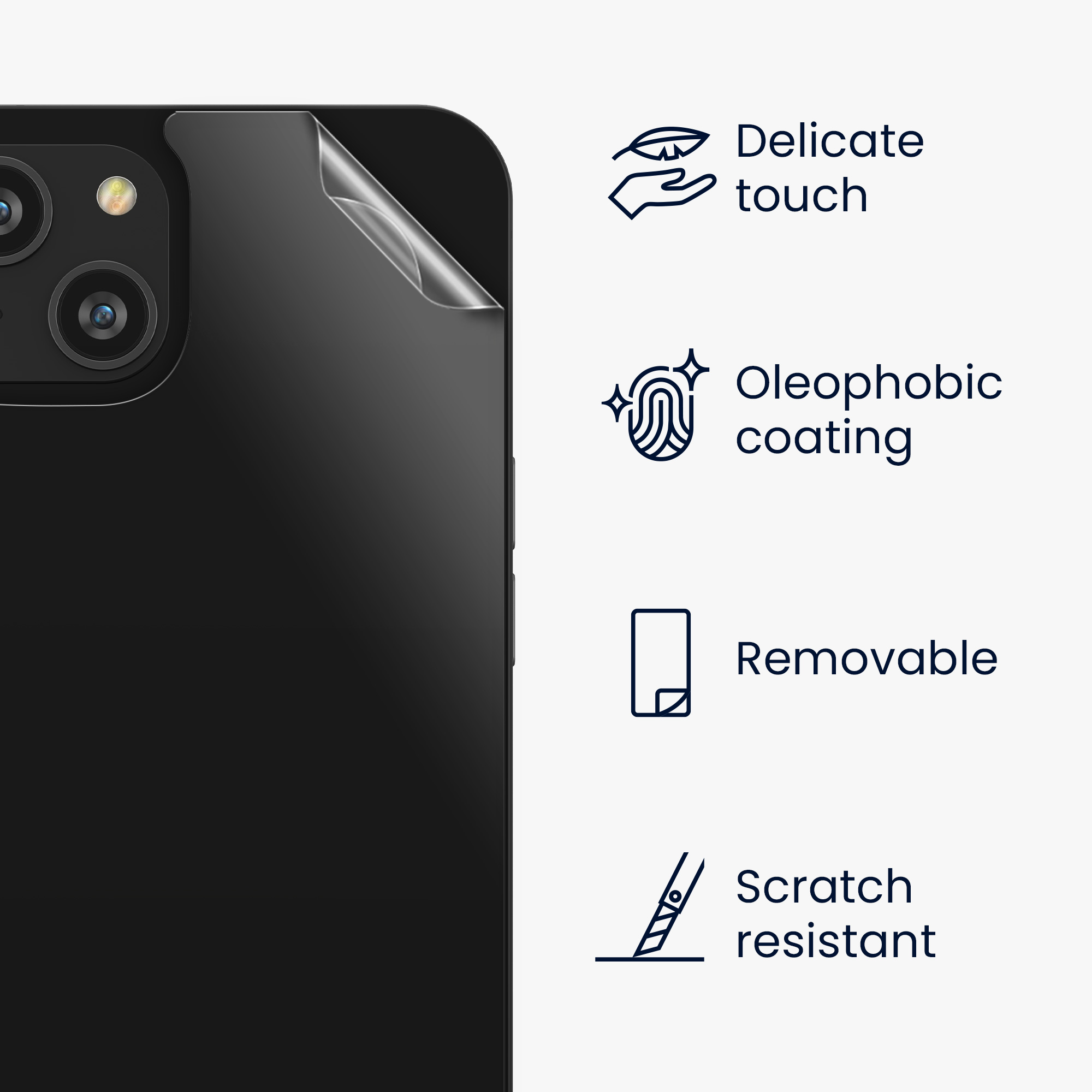 Sada 3x zadních krytů pro Apple iPhone 14 Plus kwmobile - sada ochranných fólií na zadní stranu i displej