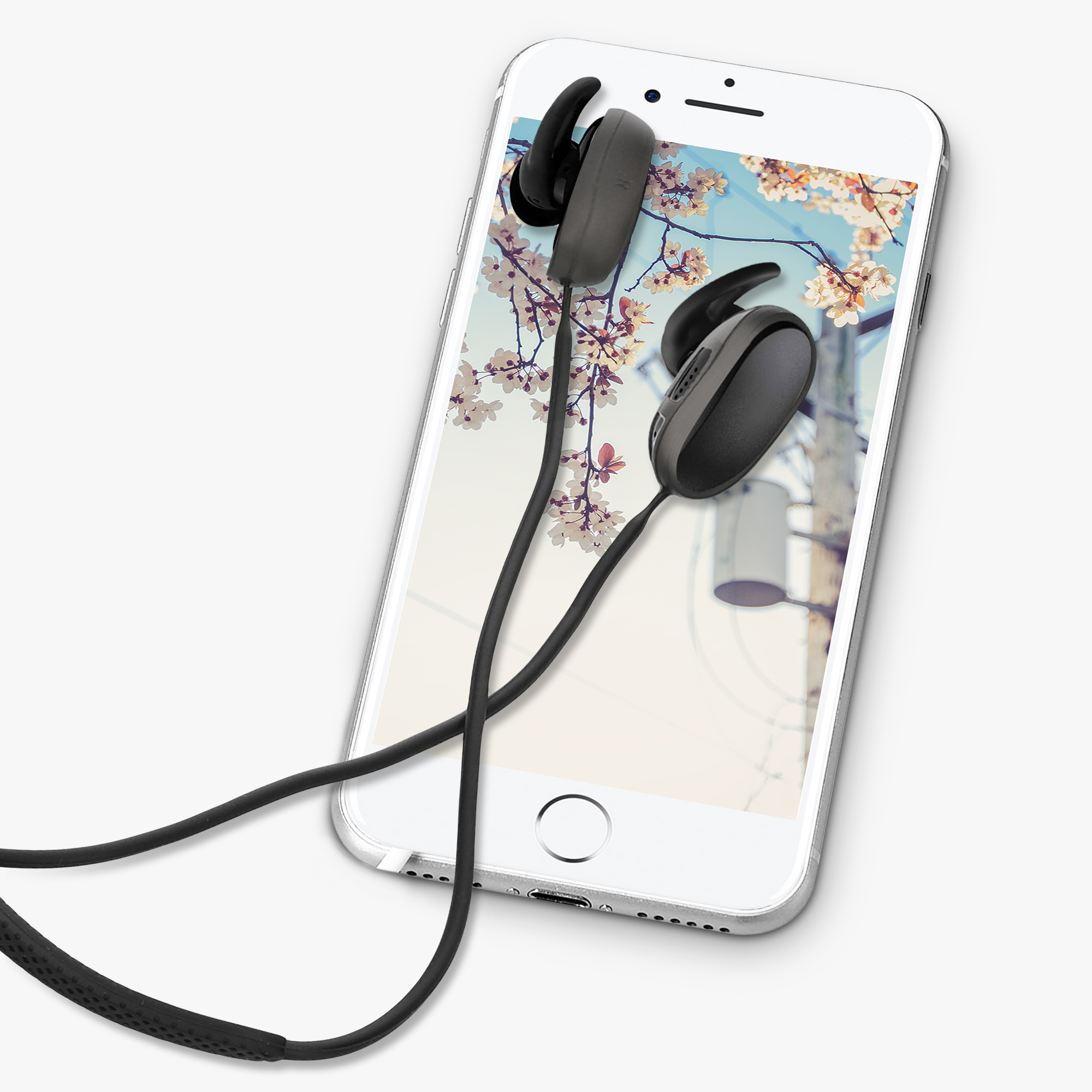 Silikonový držák kabelu sluchátka Bose QuietComfort Earbuds černá kwmobile