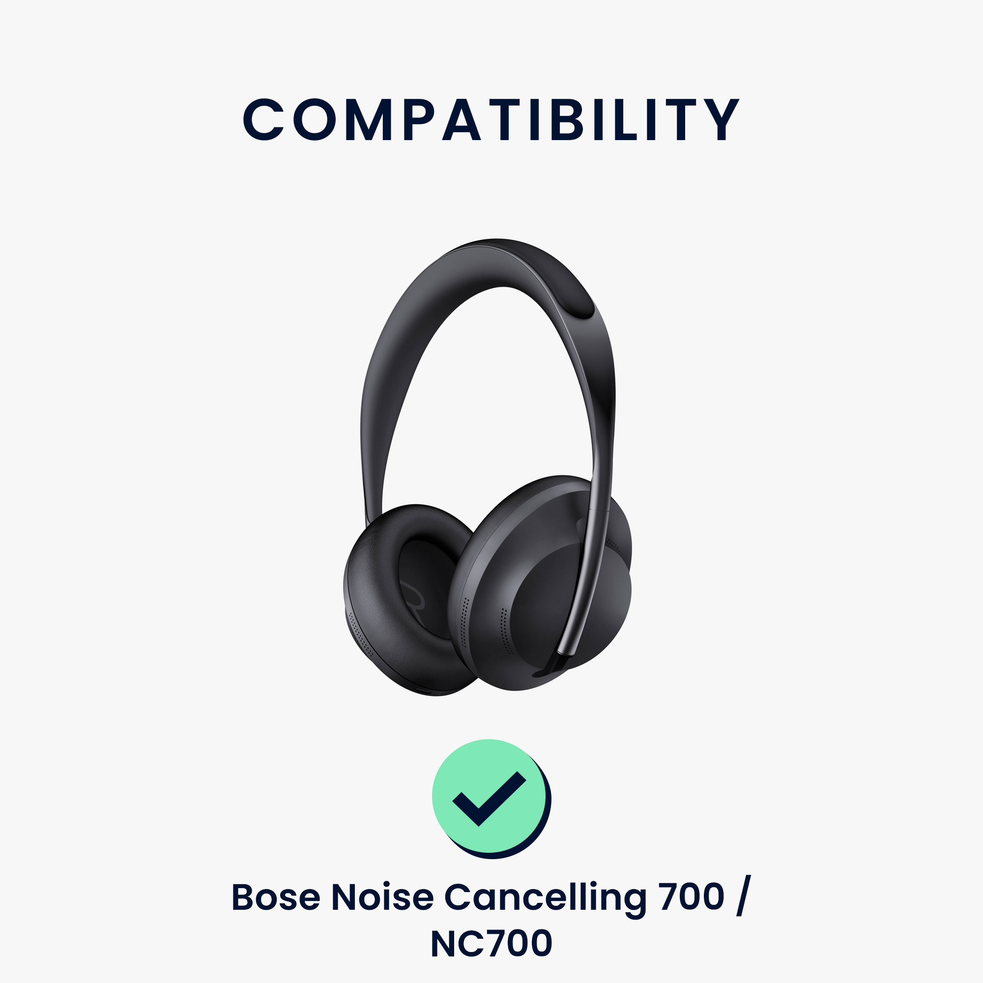 Kwmobile náušníky Bose Noise Cancelling 700 / NC700 černá