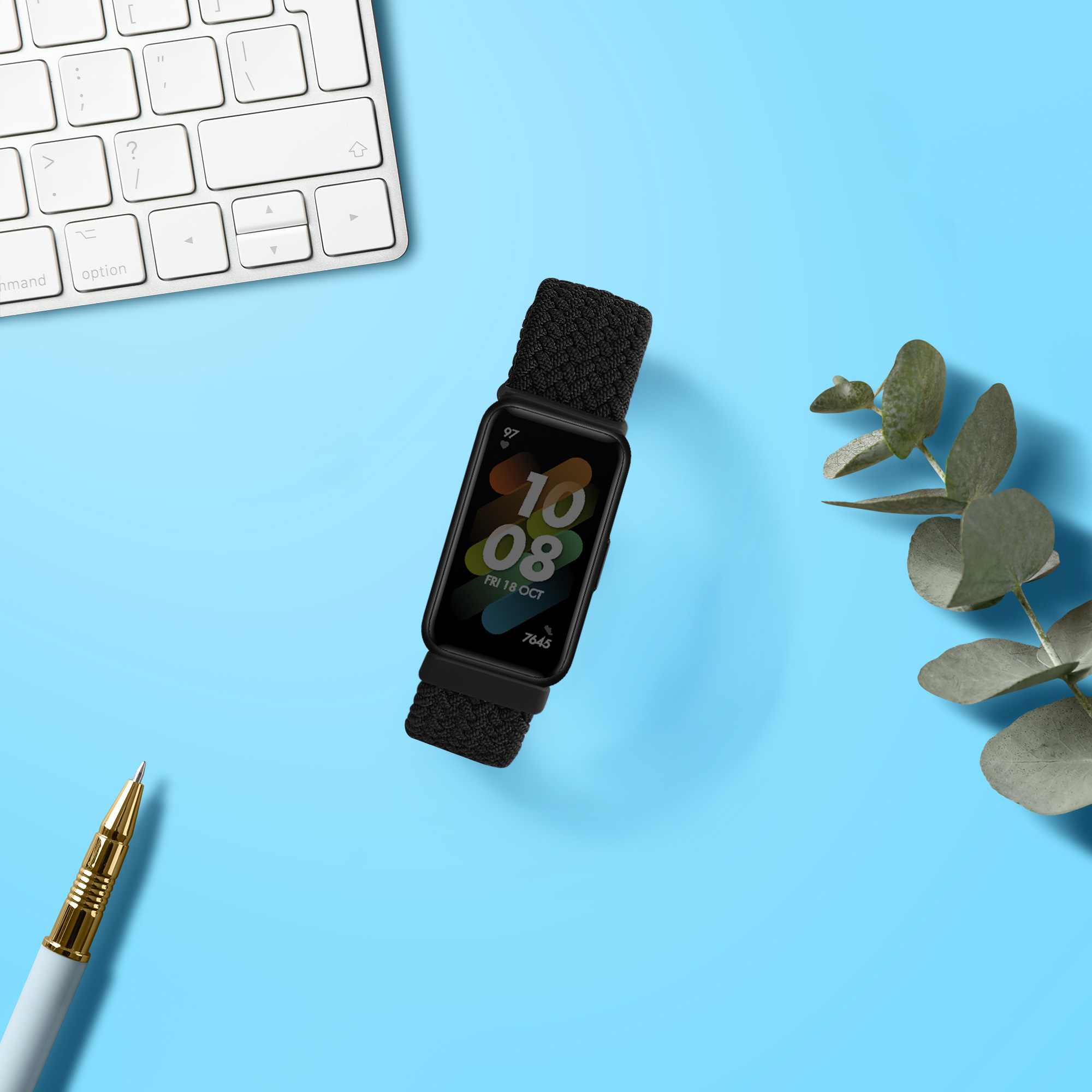 Nylonový řemínek na chytré hodinky Huawei Band 7 černé