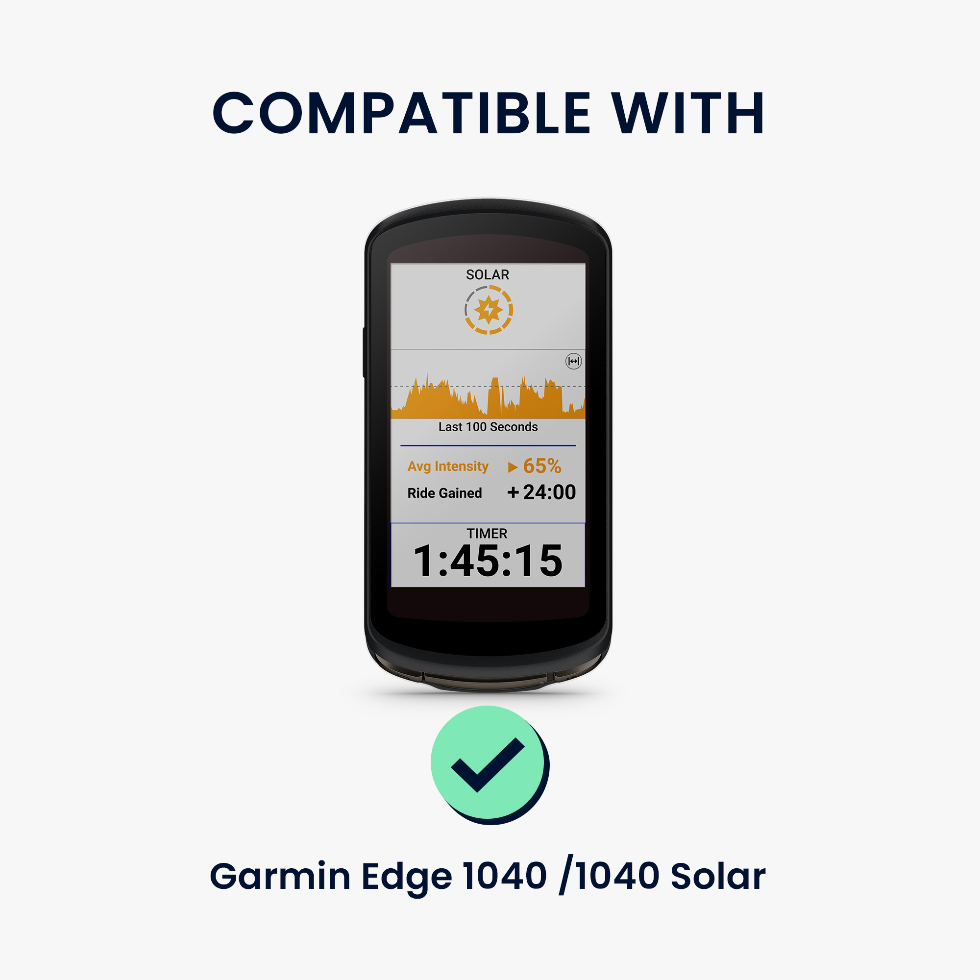 Silikonové pouzdro pro Garmin Edge 1040 / 1040 Solar kwmobile - měkký gumový ochranný kryt na cyklo GPS, letní oranžová