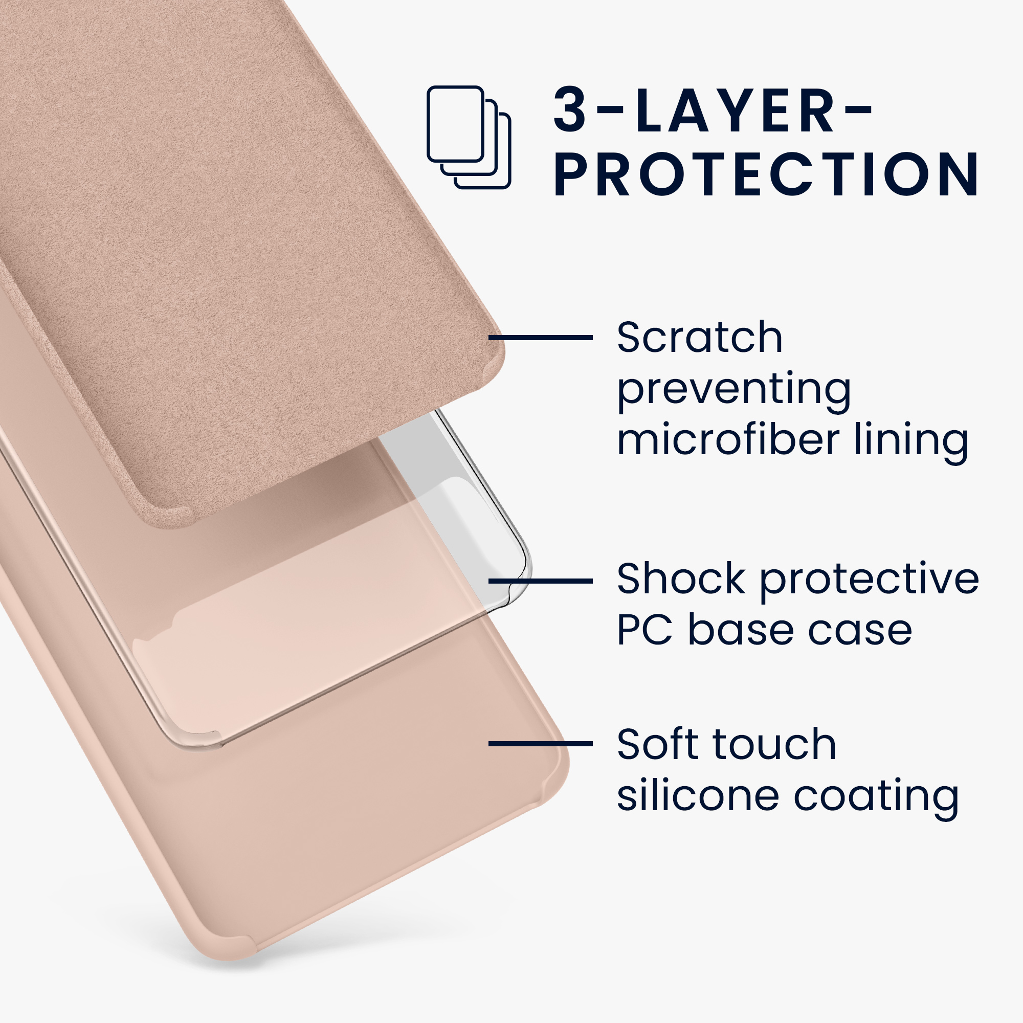 TPU silikonový kryt pro Google Pixel 7, měkký povrch kwmobile ‑ kokosově krémová