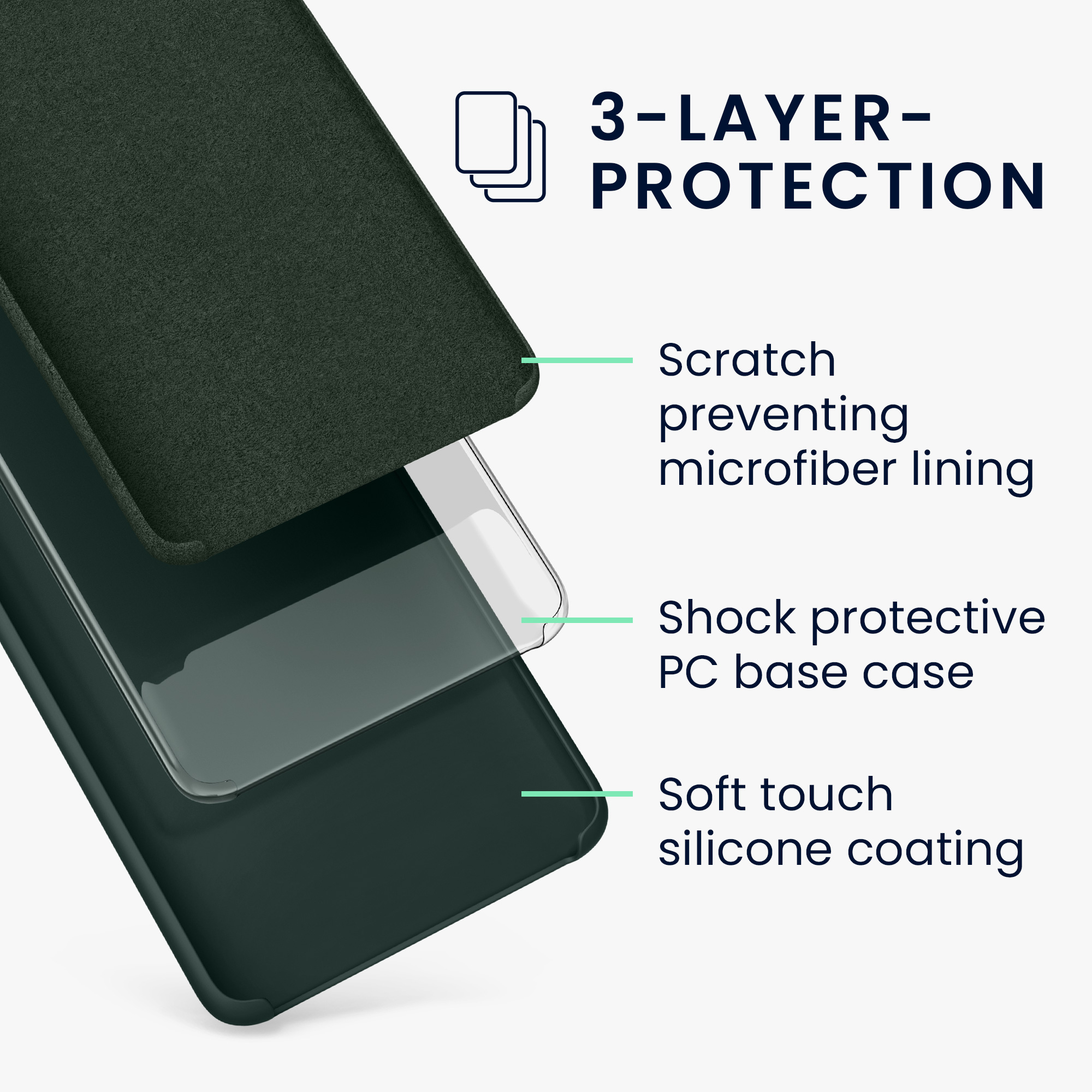 TPU kryt kwmobile Google Pixel 7 Pro - Moss Green