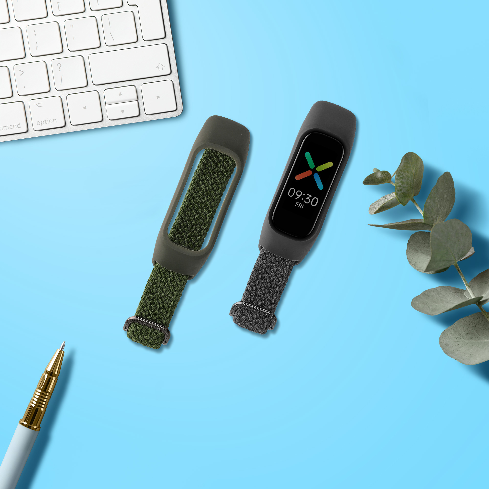 Nylonový řemínek na chytré hodinky Oppo Band Sport 2 ks tmavě zelené
