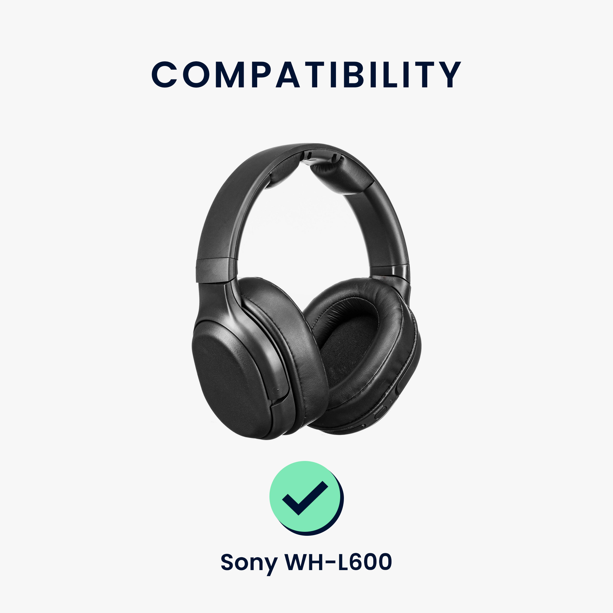 Náhradní náušníky kwmobile pro Sony WH-L600 - 2 ks - černá