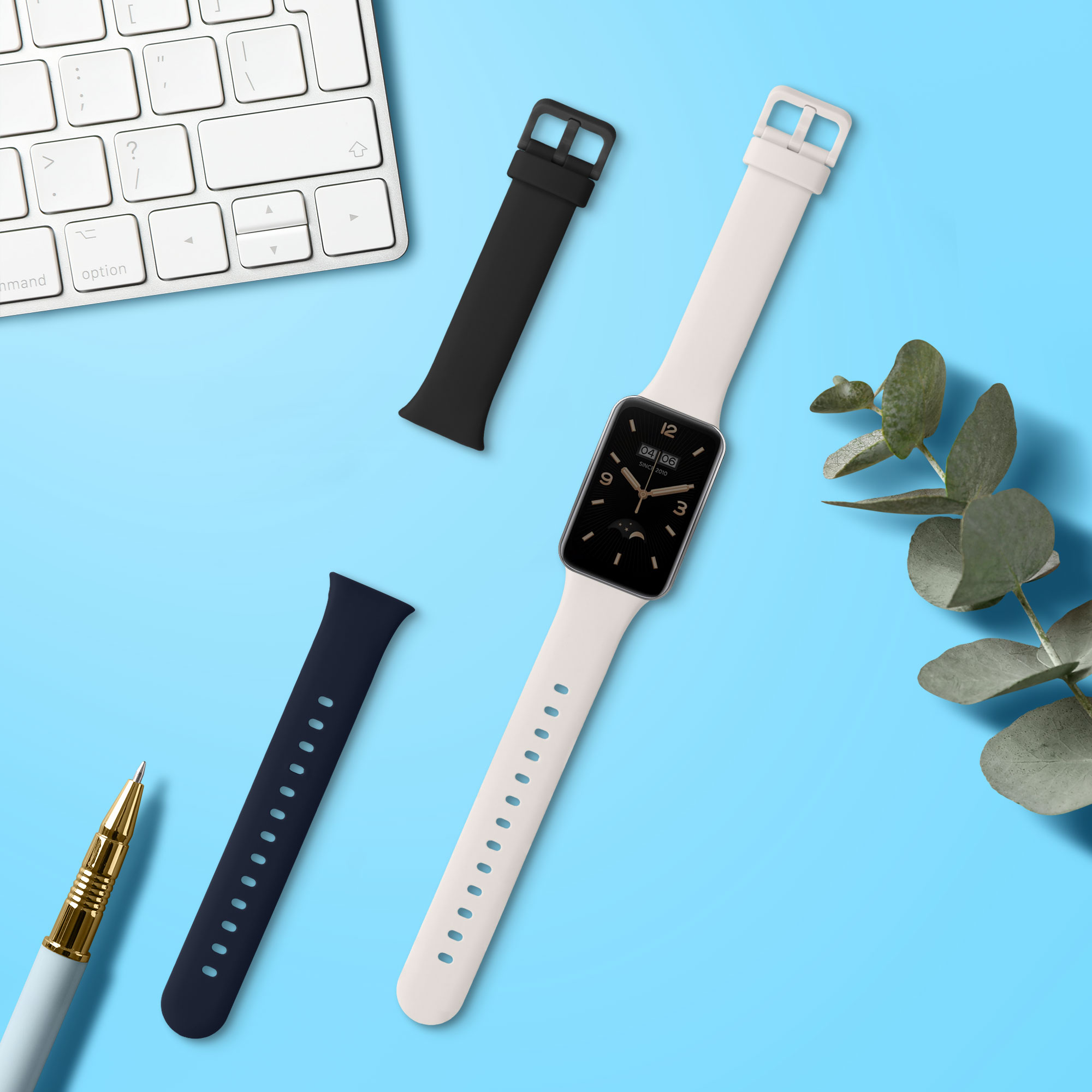 2 ks Řemínek kwmobile Xiaomi Mi, černá / bílá