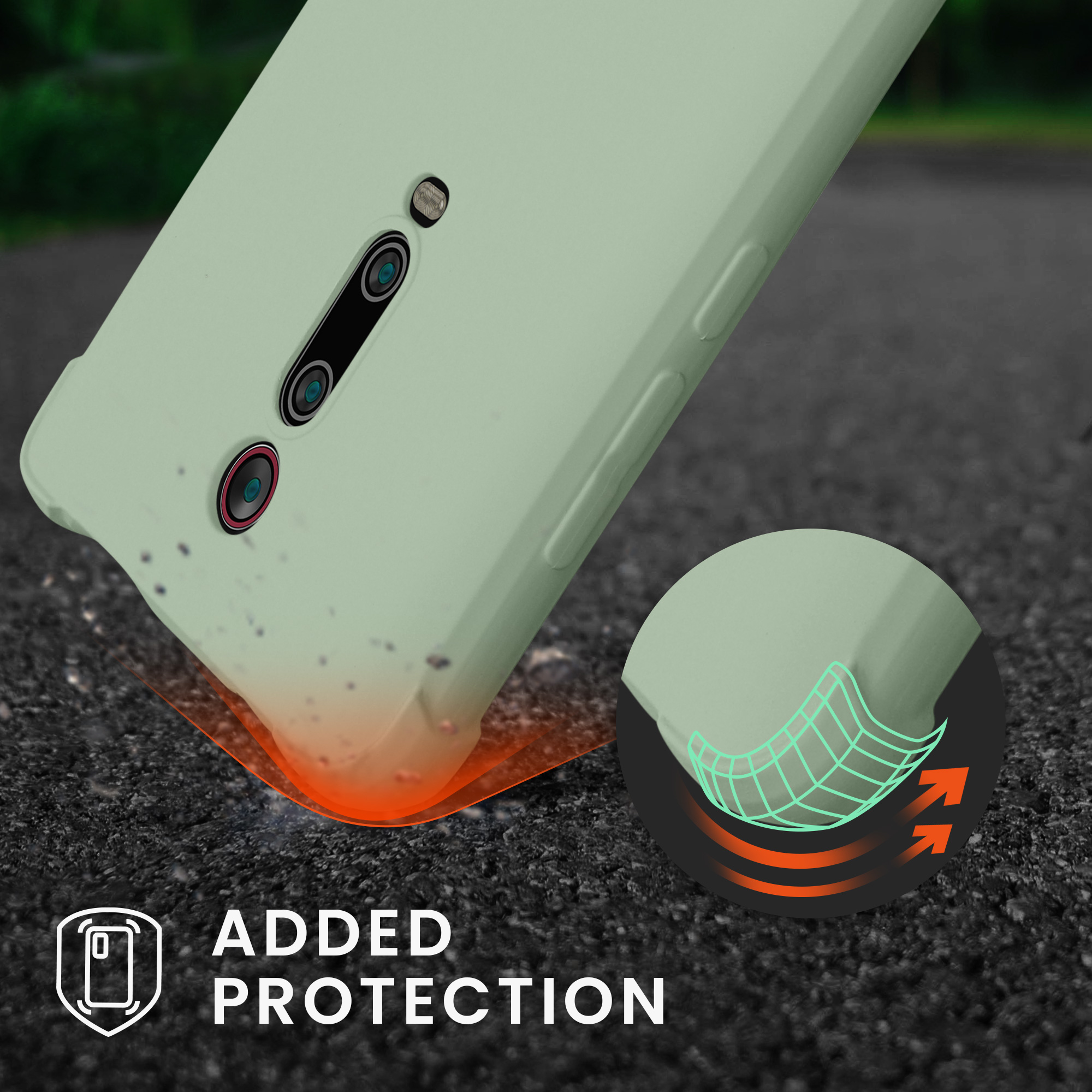 Crossbody kryt kwmobile Xiaomi Mi 9T (Pro) / Redmi K20 (Pro), Gray Green