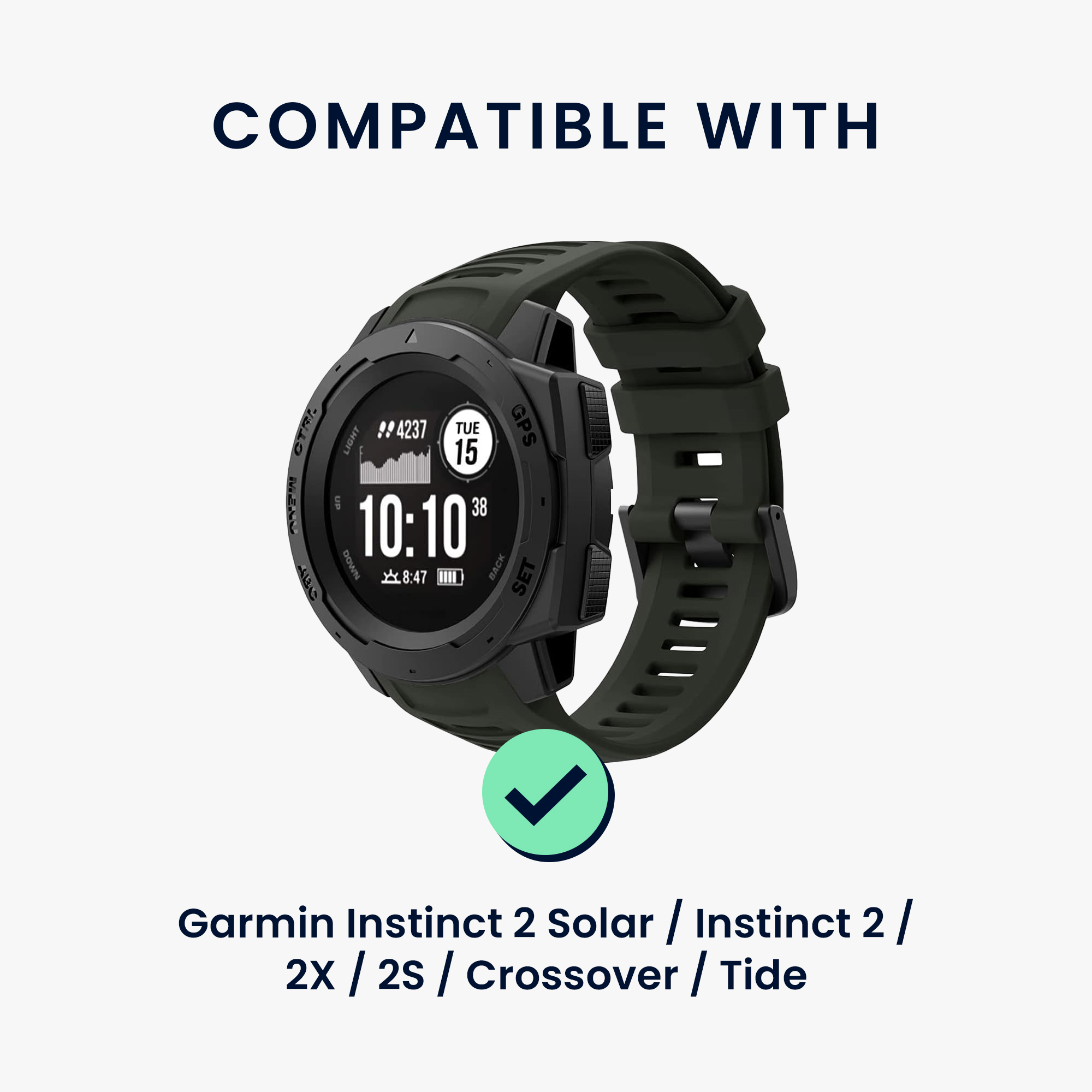 Nabíjecí kabel k chytrým hodinkám kwmobile Garmin Instinct 2 Solar / Instinct 2 / 2X / 2S / Crossover / Tide - černá