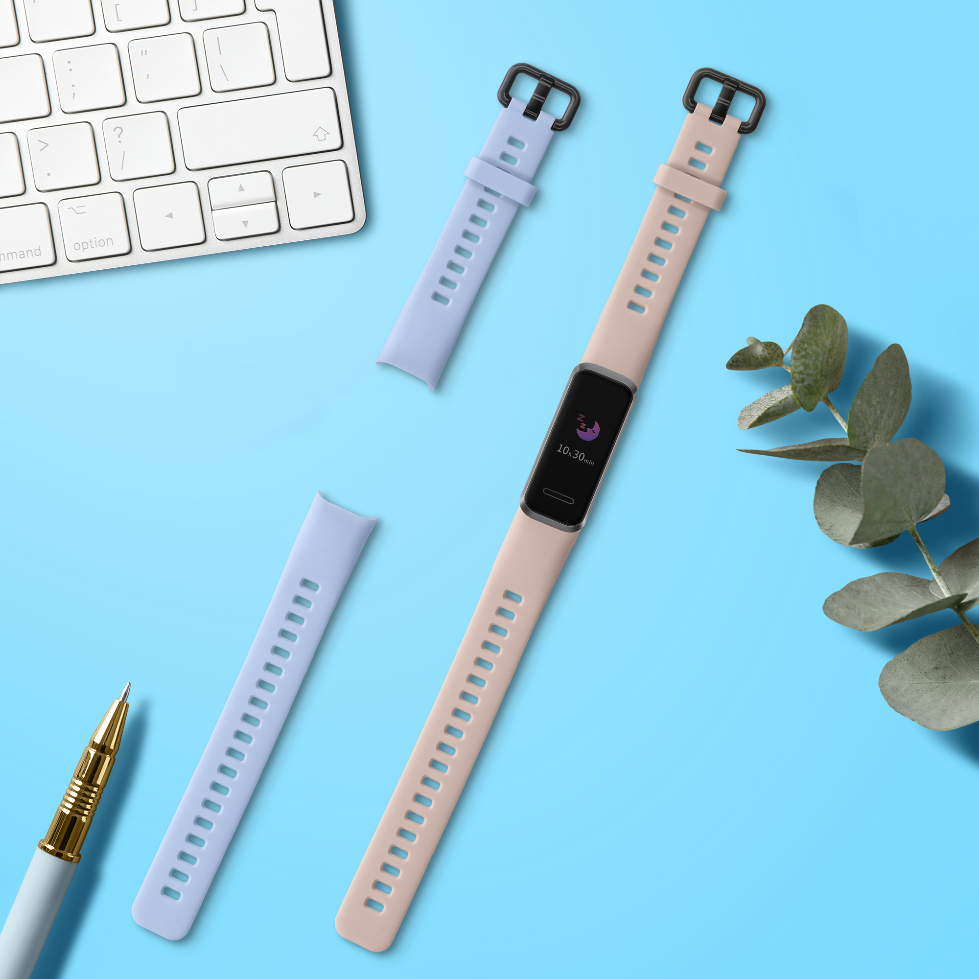 Sada řemínků na chytré hodinky Huawei Band 4 2 ks světle modré