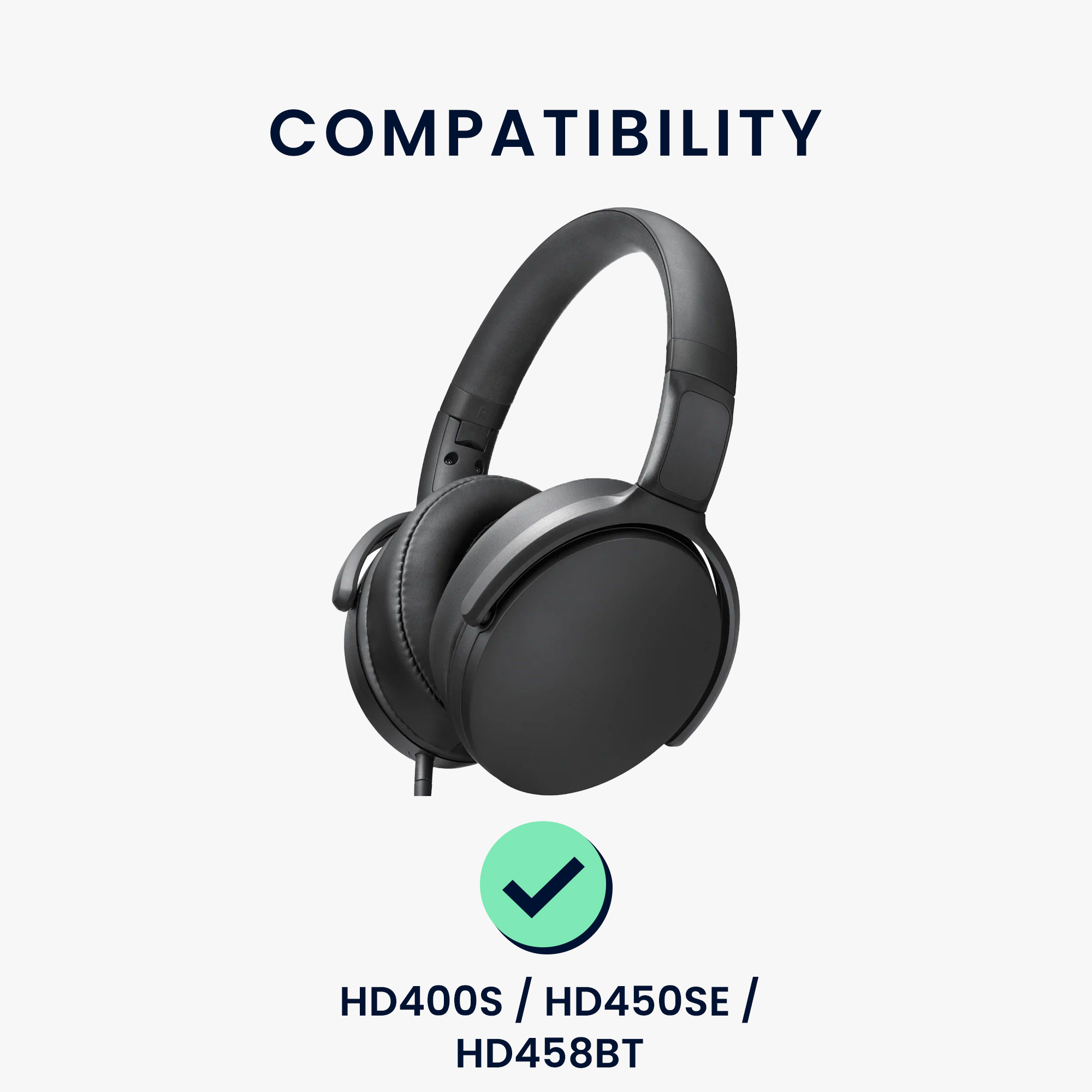 2x Náušníky na sluchátka kwmobile pro Sennheiser HD400S / HD450SE / HD458BT… - černá